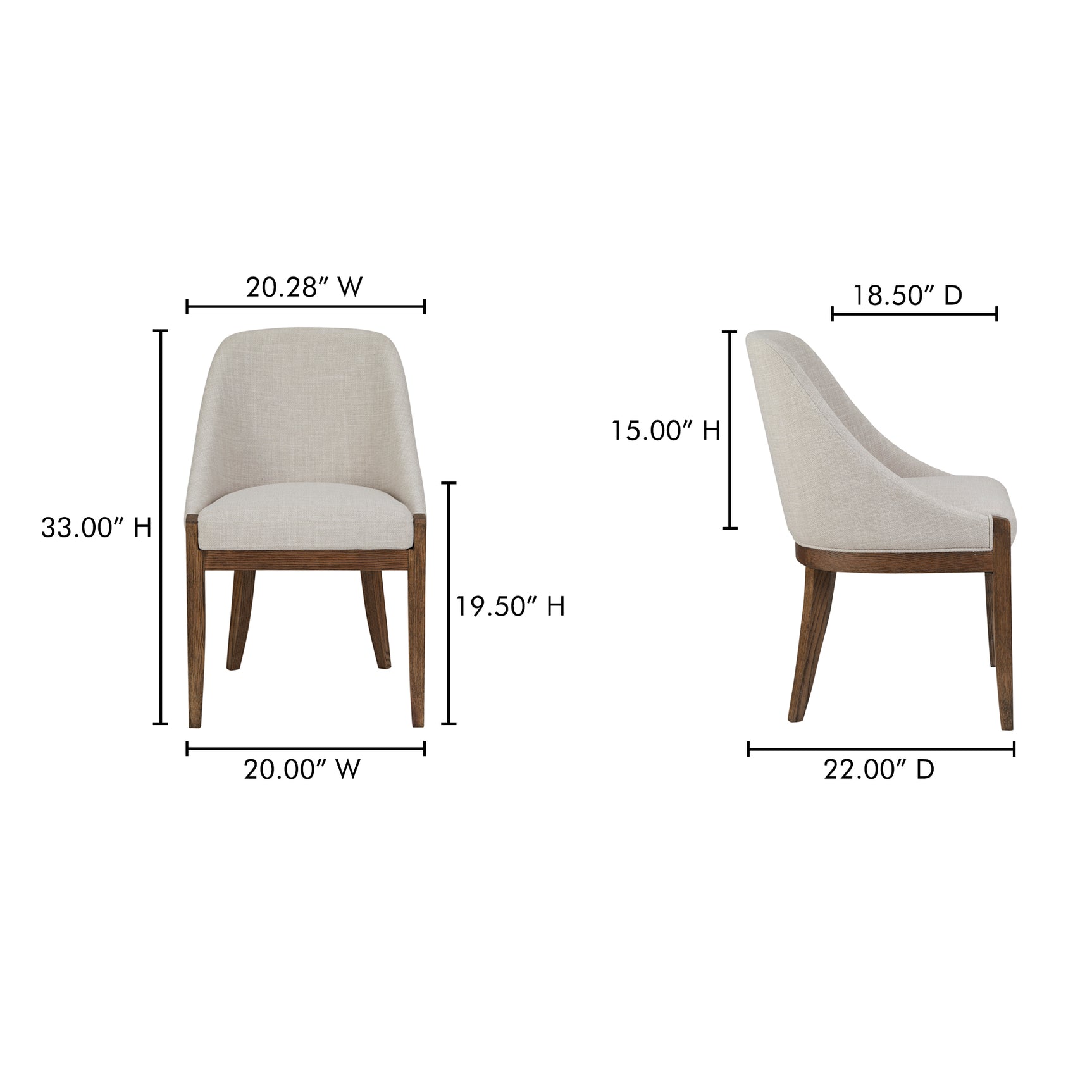 Edward Beige Dining Chair - Ornate Home