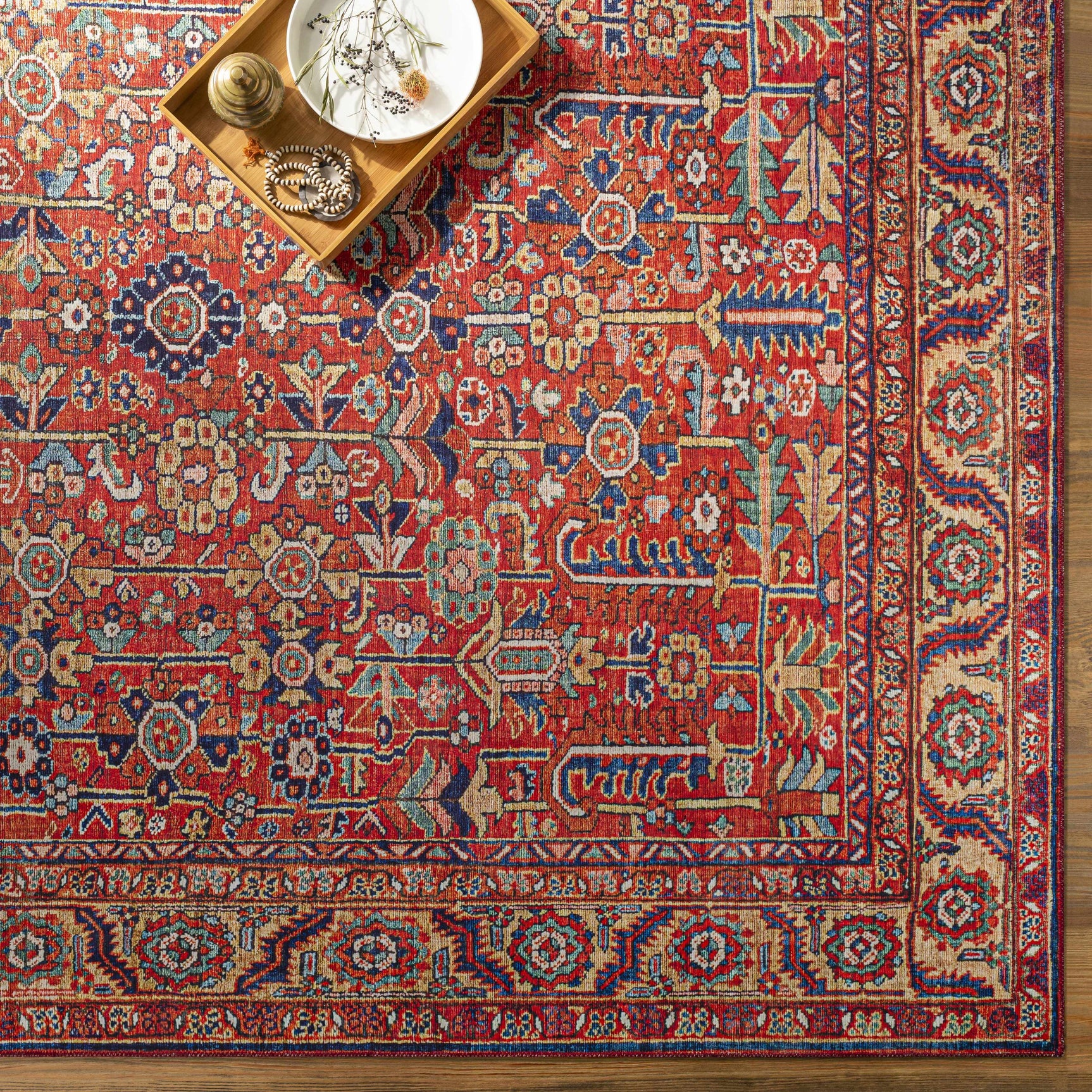 Edwardsburg Traditional Red Rug - Ornate Home