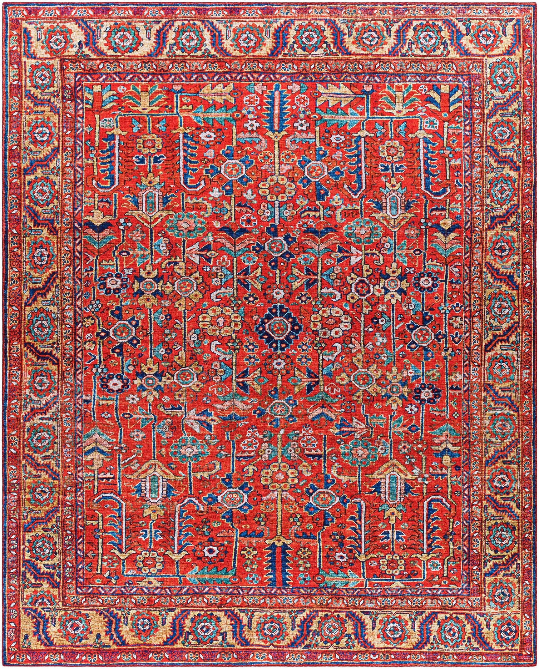 Edwardsburg Traditional Red Rug - Ornate Home