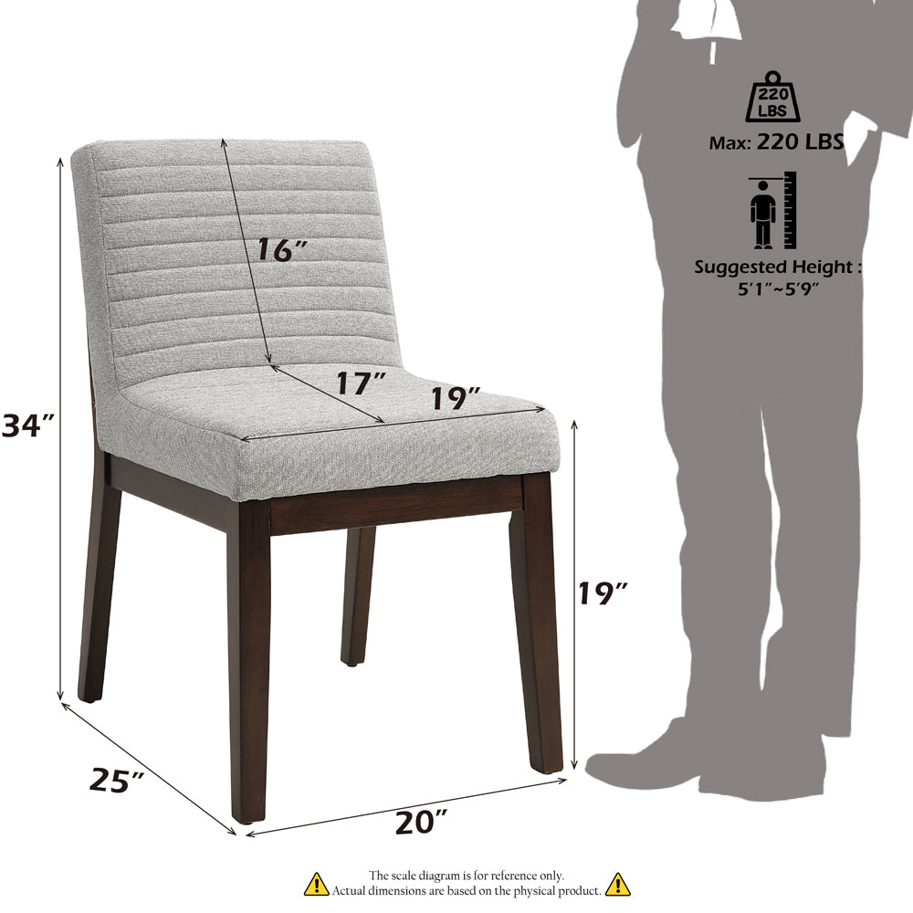 Edwyn Gray & Brown Side Chair (Set of 2) - Ornate Home