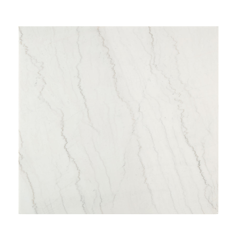 Edwyn White Natural Marble Top & Espresso Counter Height Table - Ornate Home