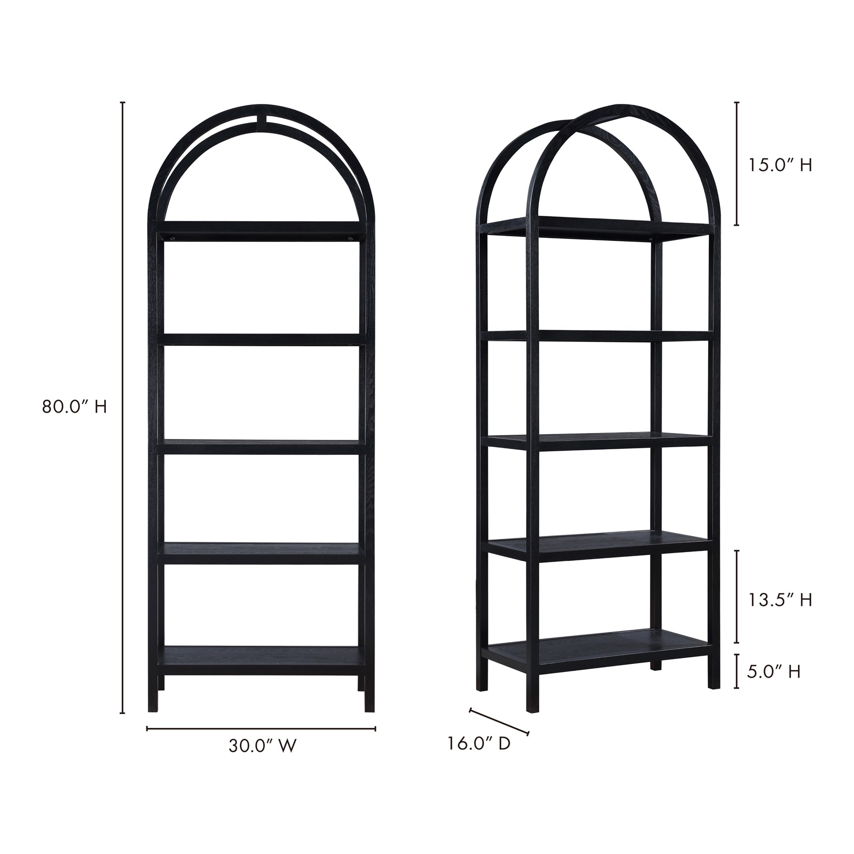 Eero Black Bookcase - Ornate Home