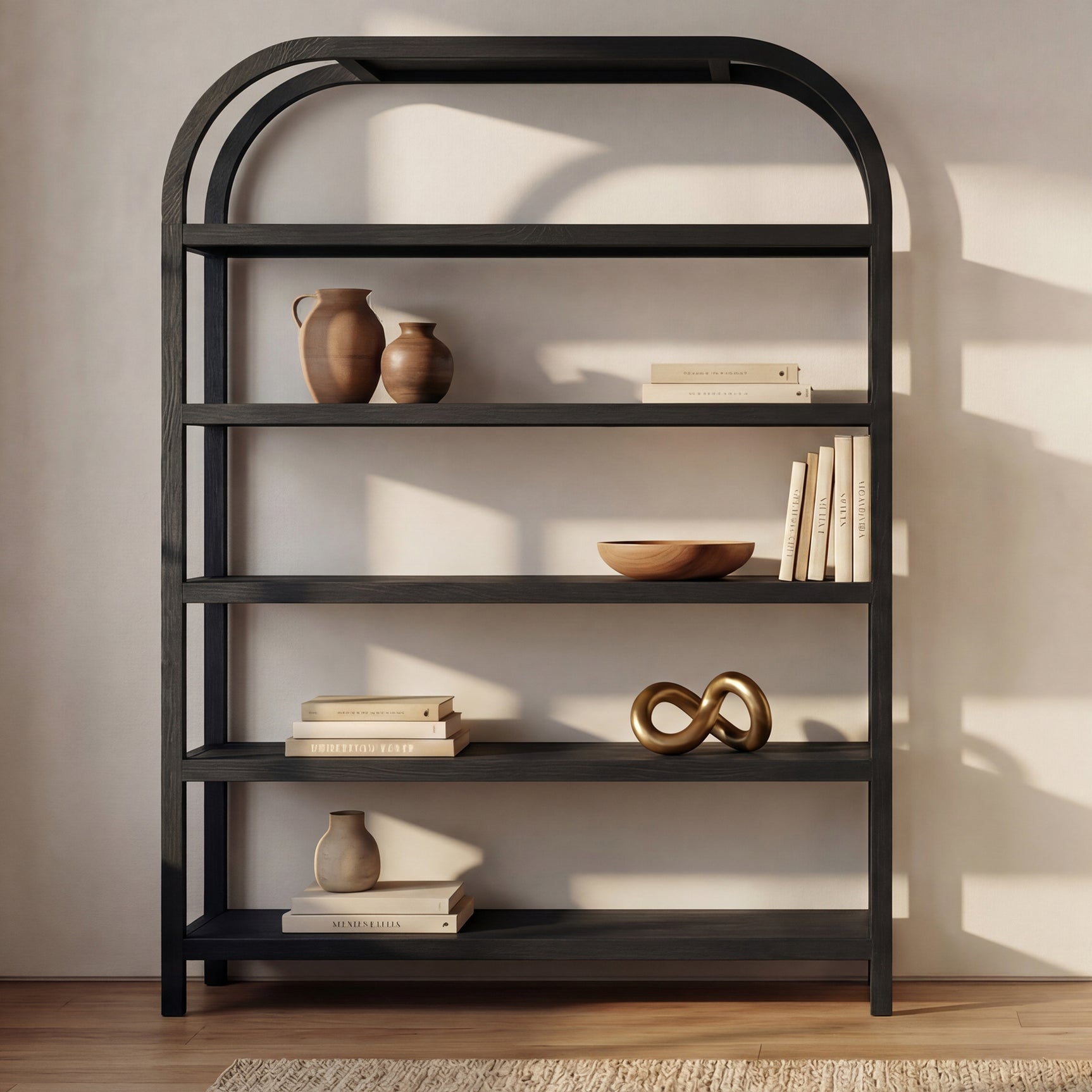 Eero Black Large Bookcase - Ornate Home