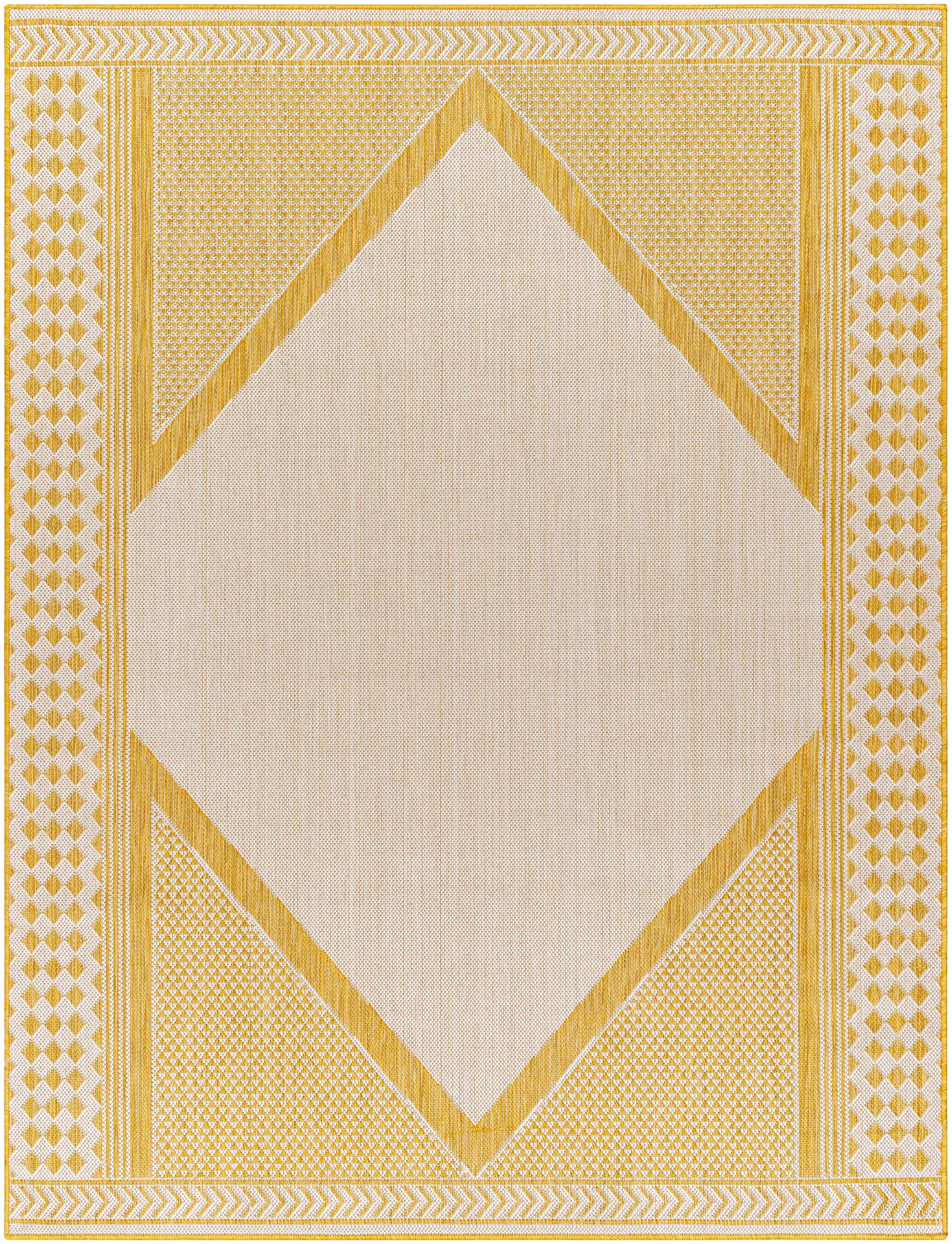Efrem Mustard Outdoor Carpet Area Rug - Clearance - Ornate Home