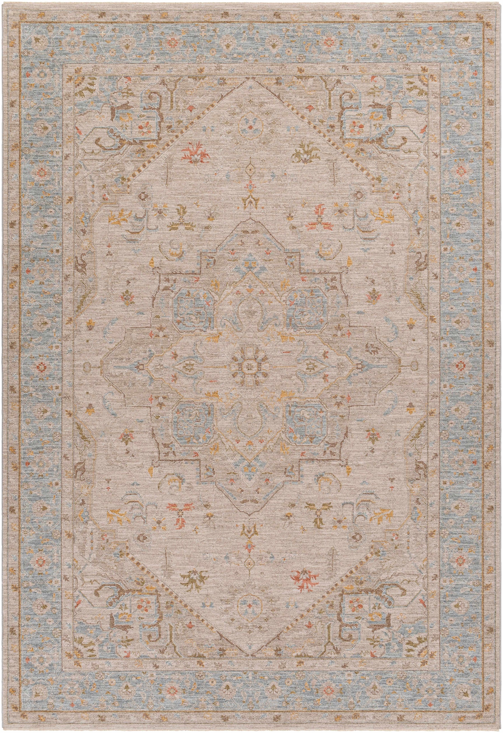 Ehan Cream Thick Luxe Oushak Rug - Ornate Home
