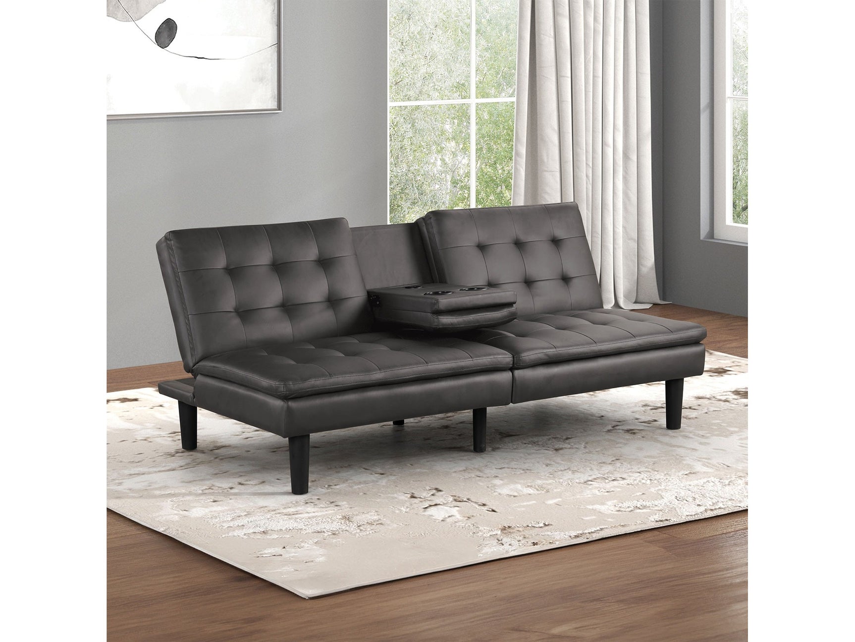 Eidsberg Gray Futon Sofa Bed - Ornate Home