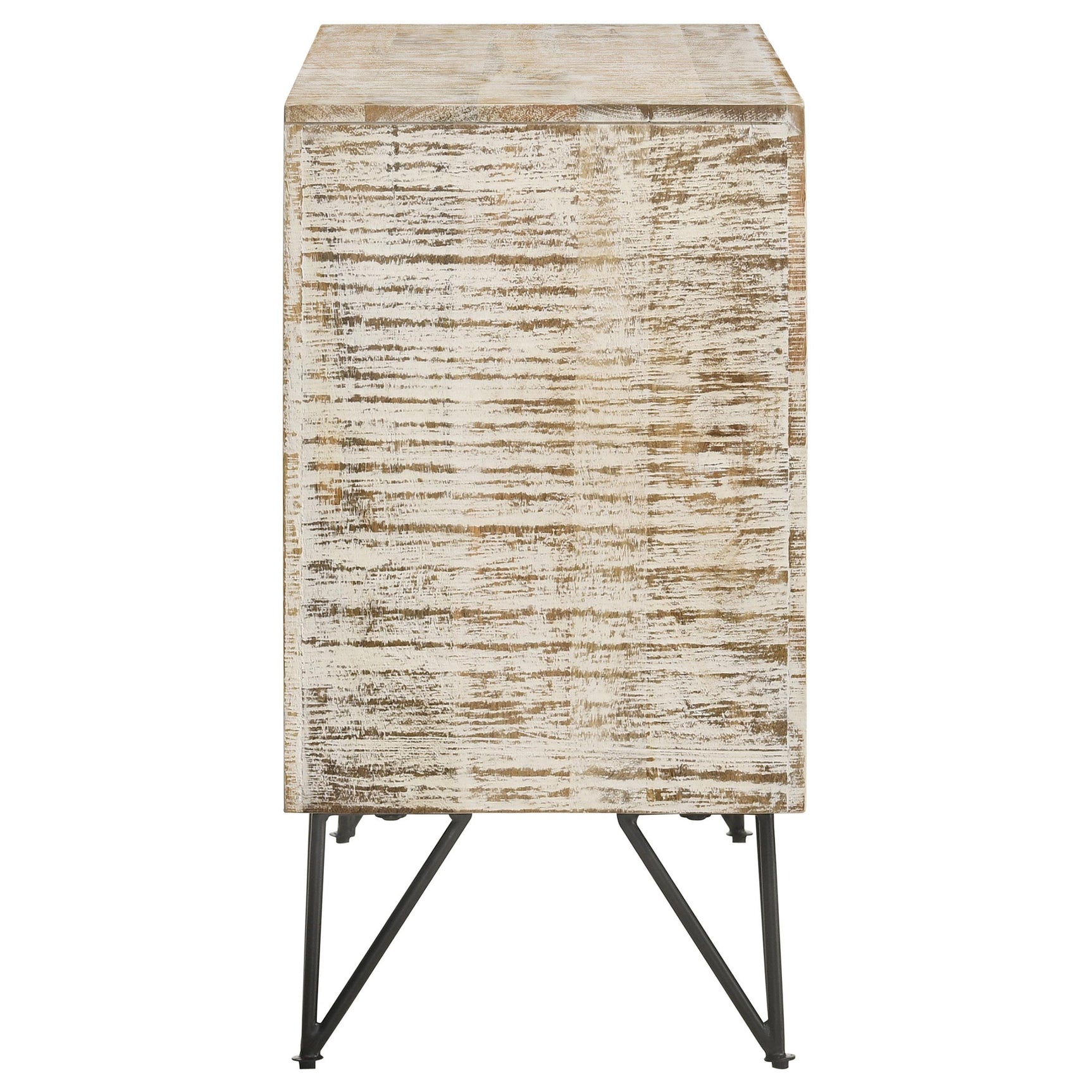 Eileen White Washed 2-door Wood Storage Accent Cabinet - Ornate Home