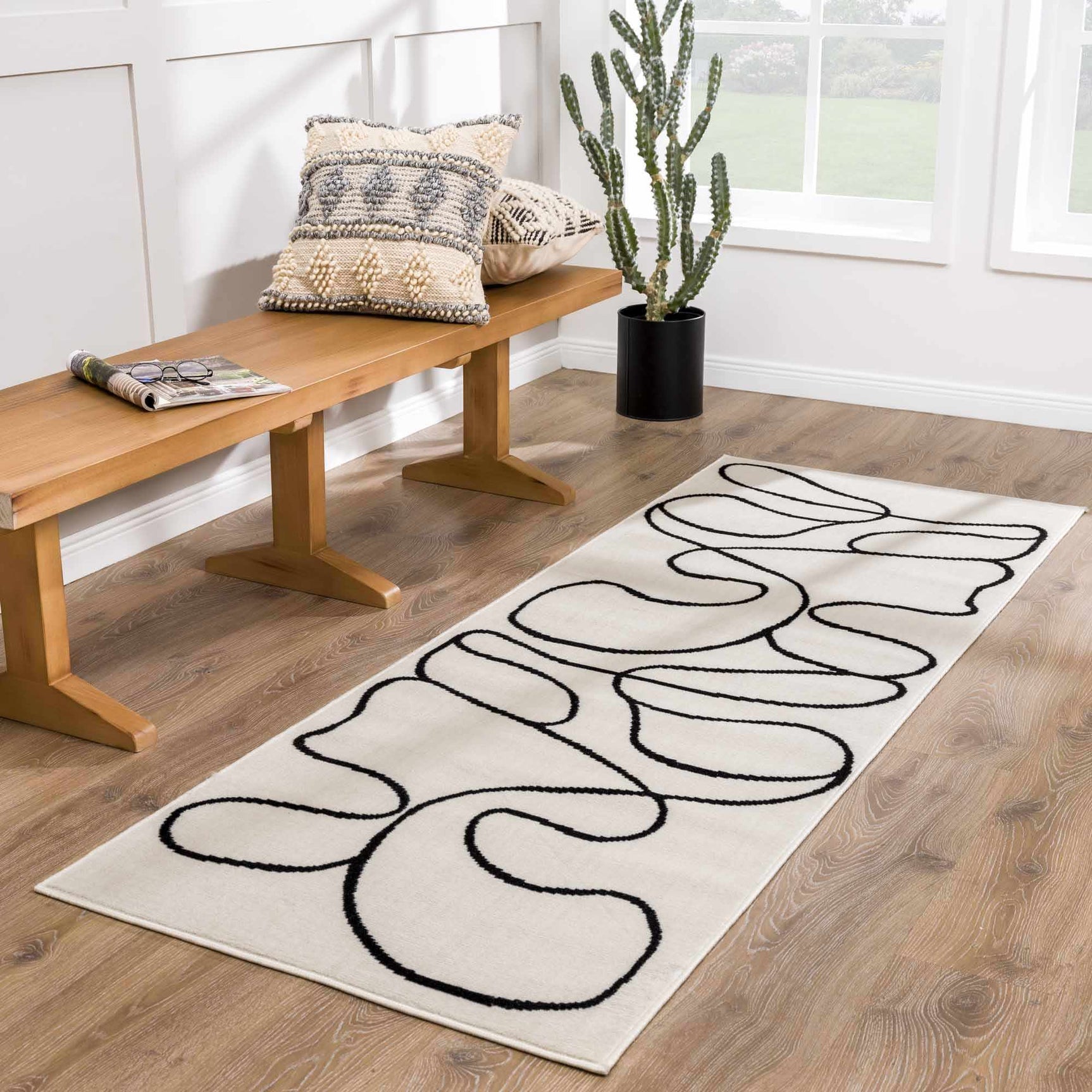 Eilir Modern Low Profile Boho Rug - Ornate Home