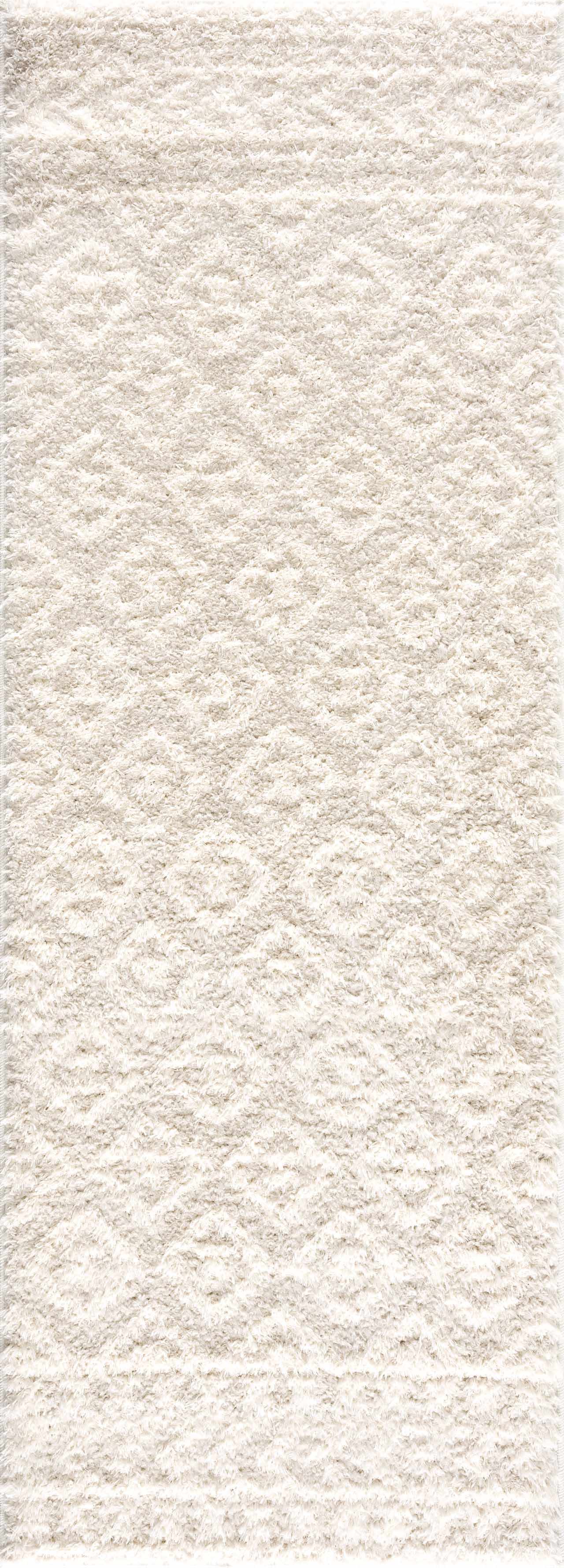 Eivin Cream Diamonds Plush Rug - Ornate Home