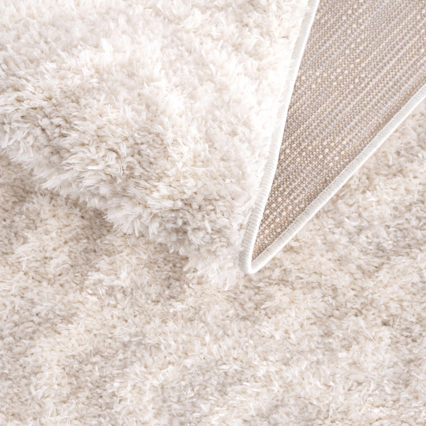 Eivin Cream Diamonds Plush Rug - Ornate Home