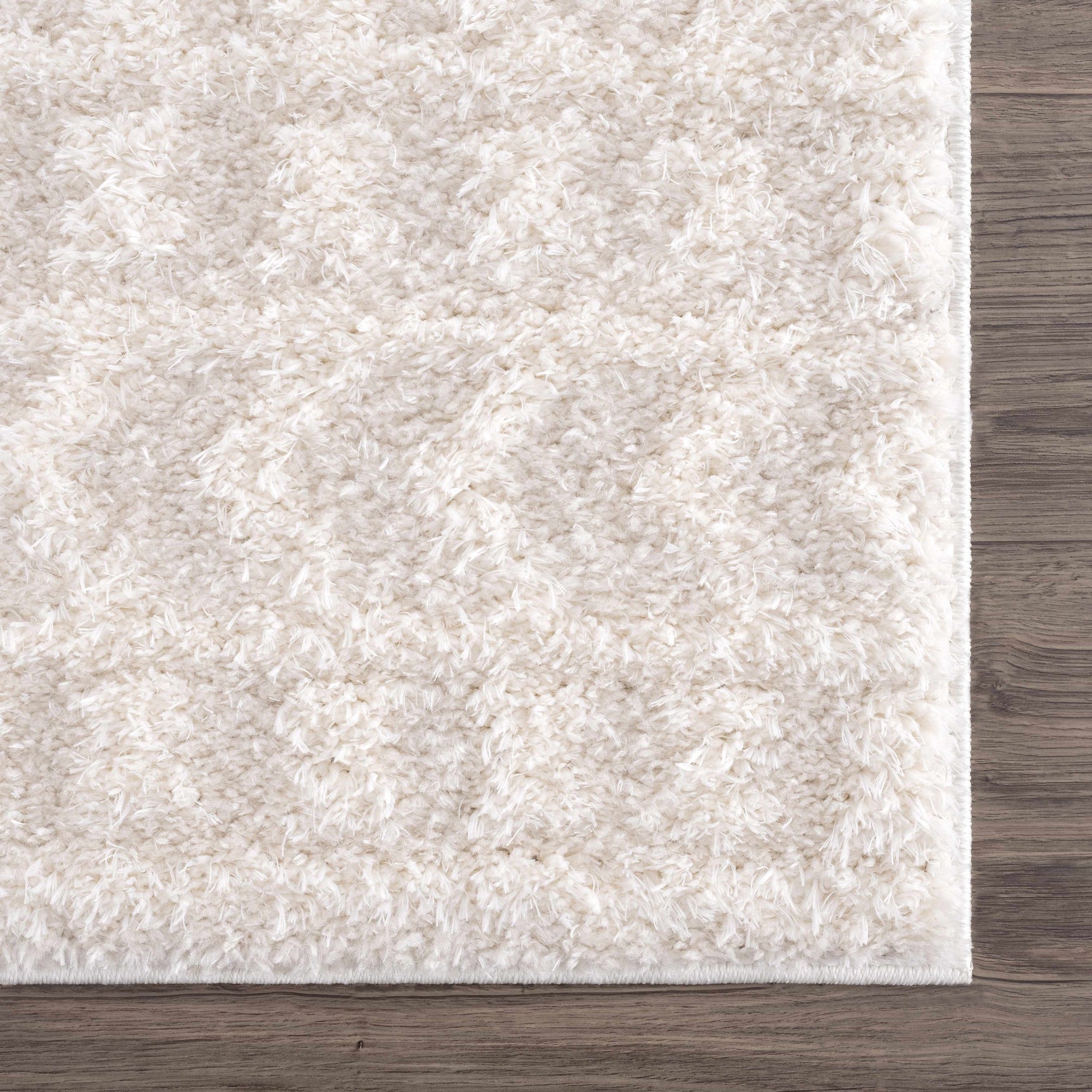 Eivin Cream Diamonds Plush Rug - Ornate Home