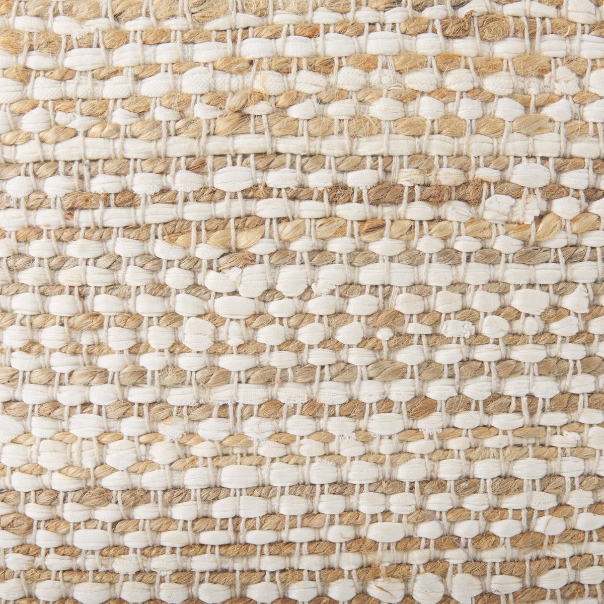Ekani Cream/Beige Cotton Pouf - Ornate Home