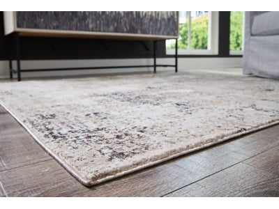 Elaning Black/Gray/Cream Large Rug - Ornate Home