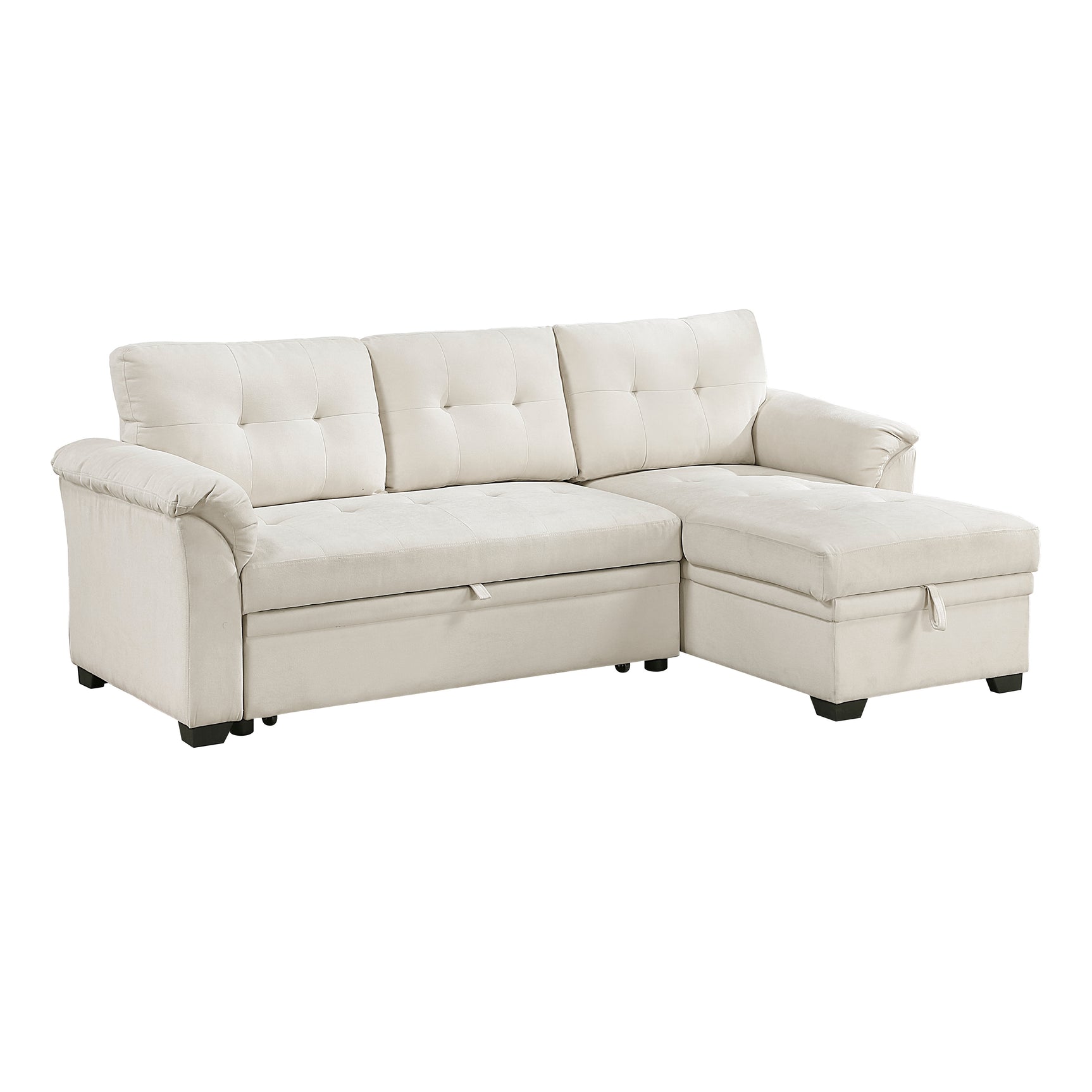 Elara Beige 2-Piece Reversible Sectional with Reversible Chaise - Ornate Home