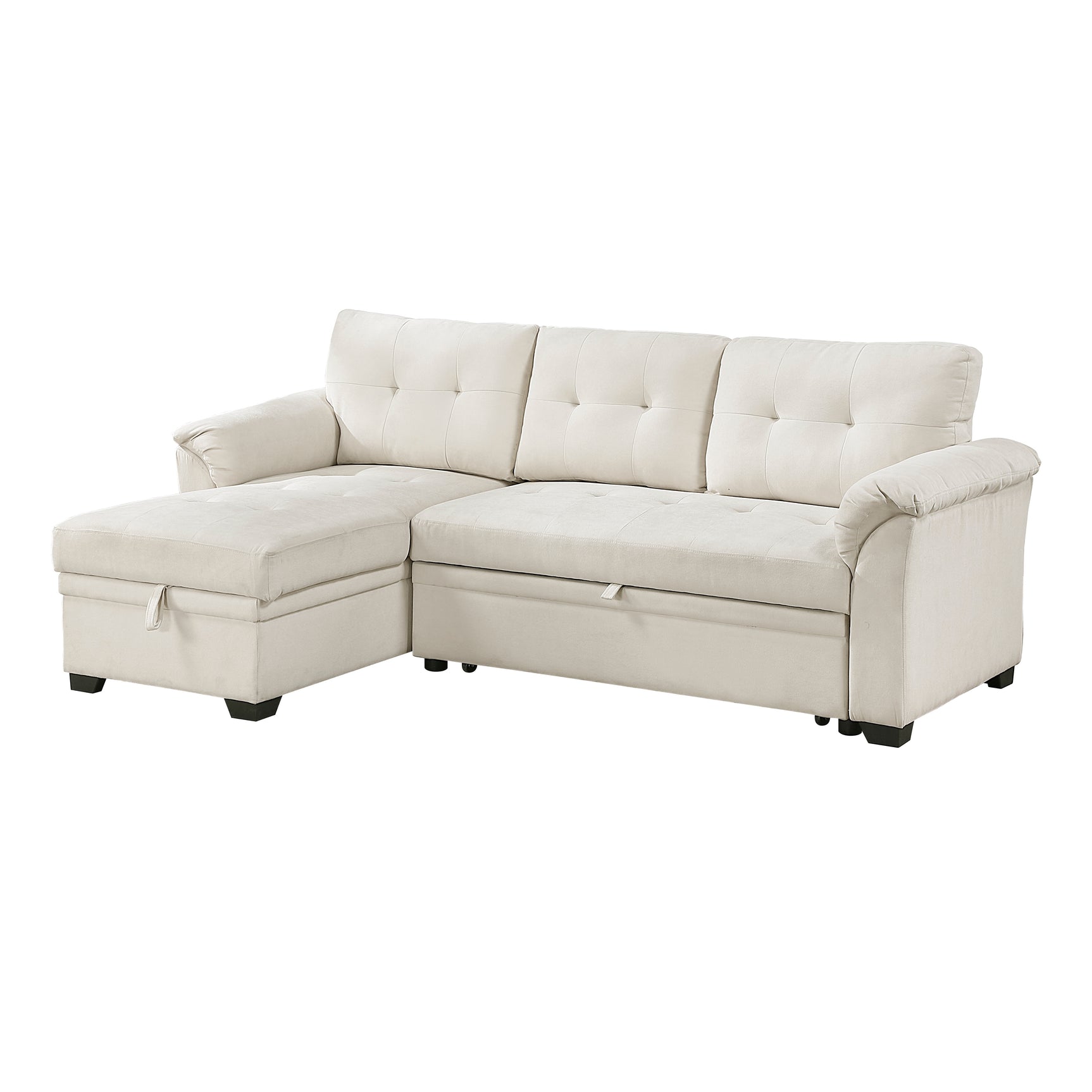 Elara Beige 2-Piece Reversible Sectional with Reversible Chaise - Ornate Home