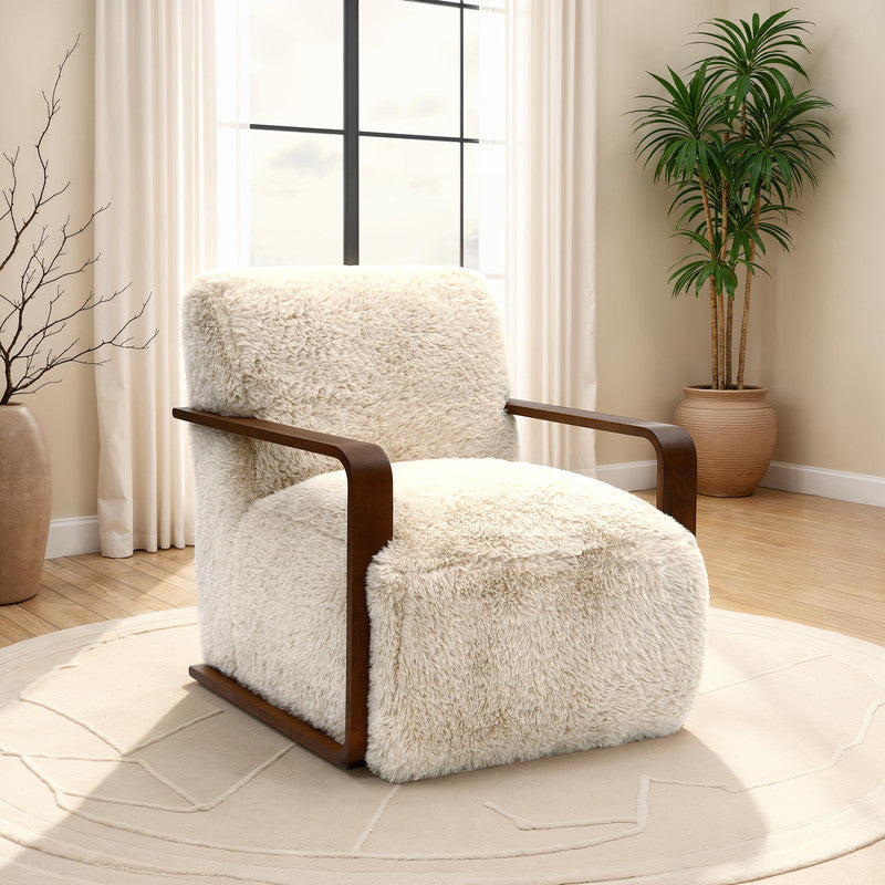 Elardo White Accent Chair - Ornate Home