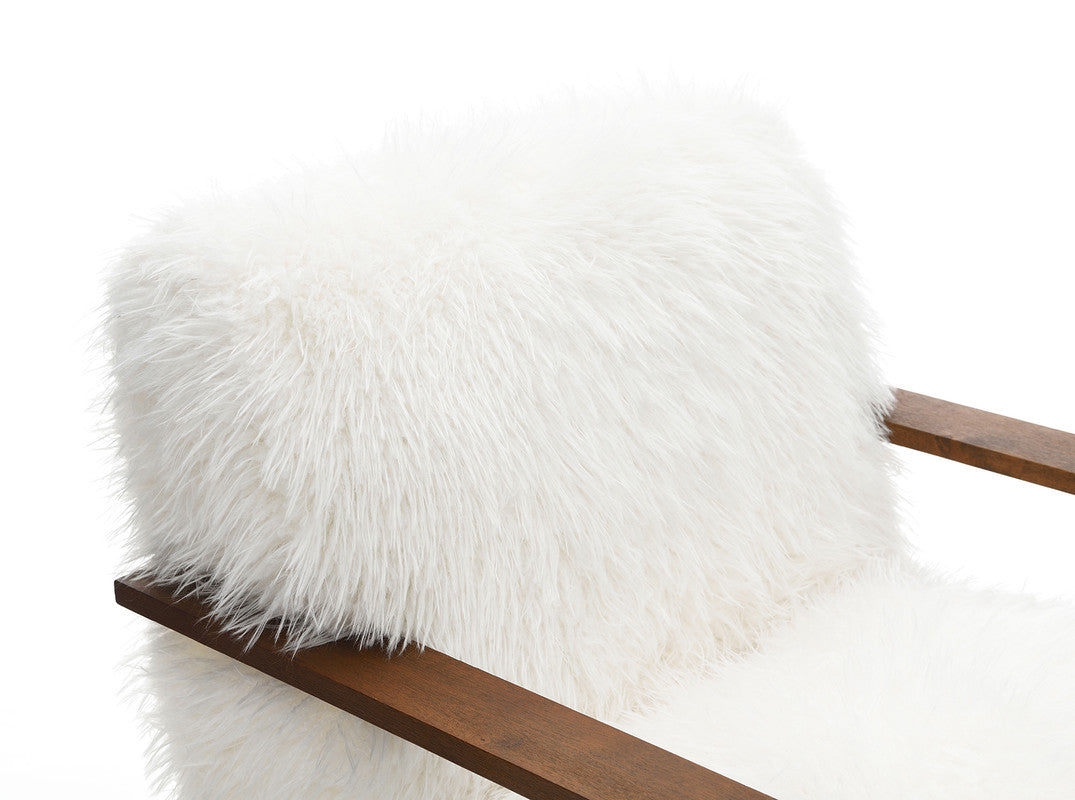 Elardo White Accent Chair - Ornate Home