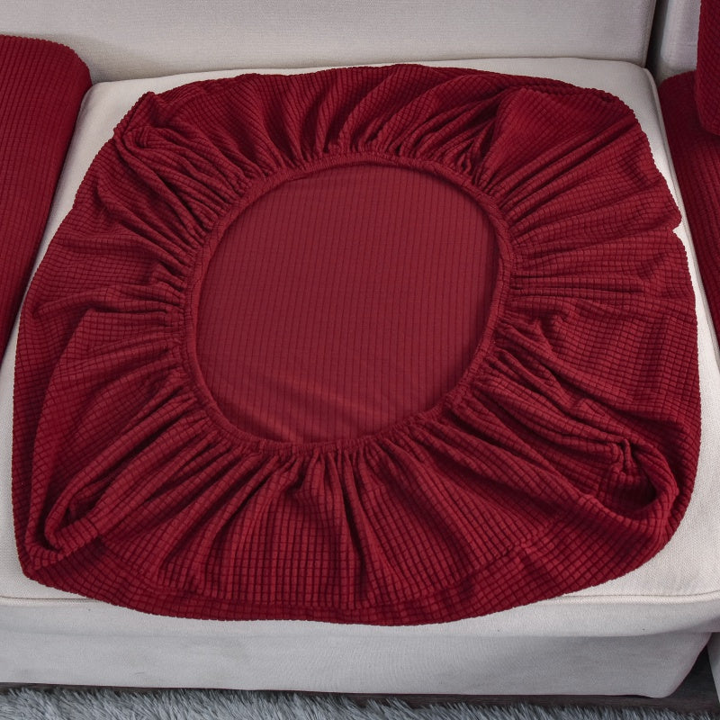 Elastic L-Shaped Sofa Slipcover for Living Room, Velvet Plush Couch Covers for Chaise Longue Seats - Ornate Home