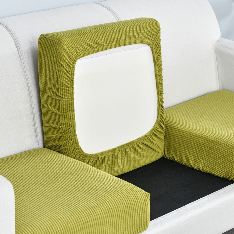 Elastic L-Shaped Sofa Slipcover for Living Room, Velvet Plush Couch Covers for Chaise Longue Seats - Ornate Home
