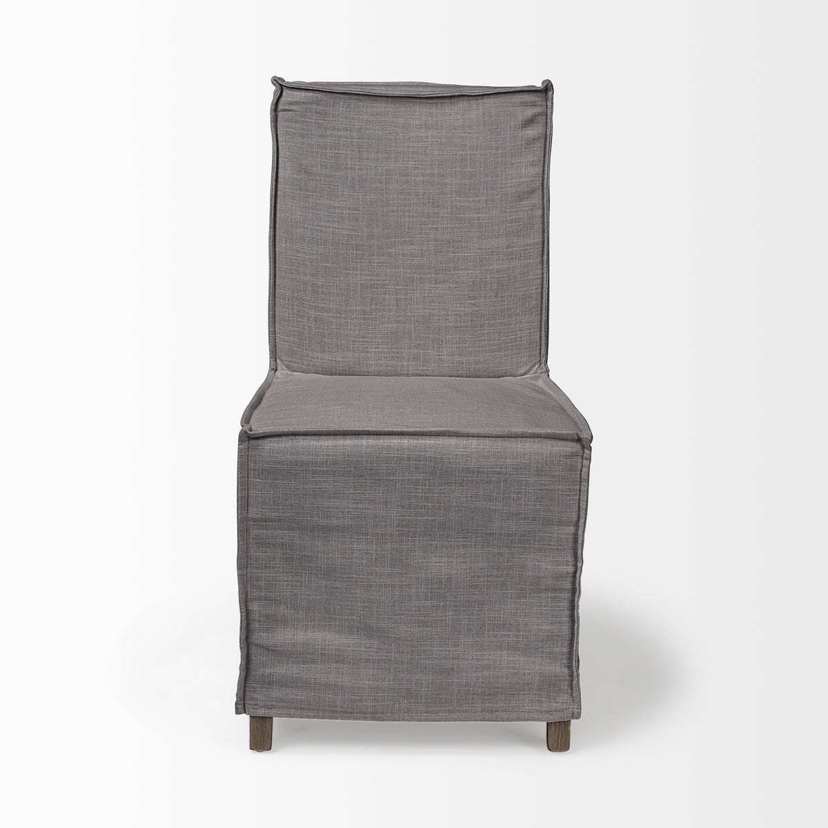 Elbert Gray/Brown Solid Back Dining Side Chair (Set of 2) - Ornate Home