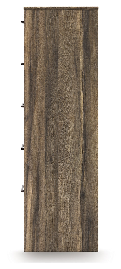 Elbrim Brown Five Drawer Chest - Ornate Home