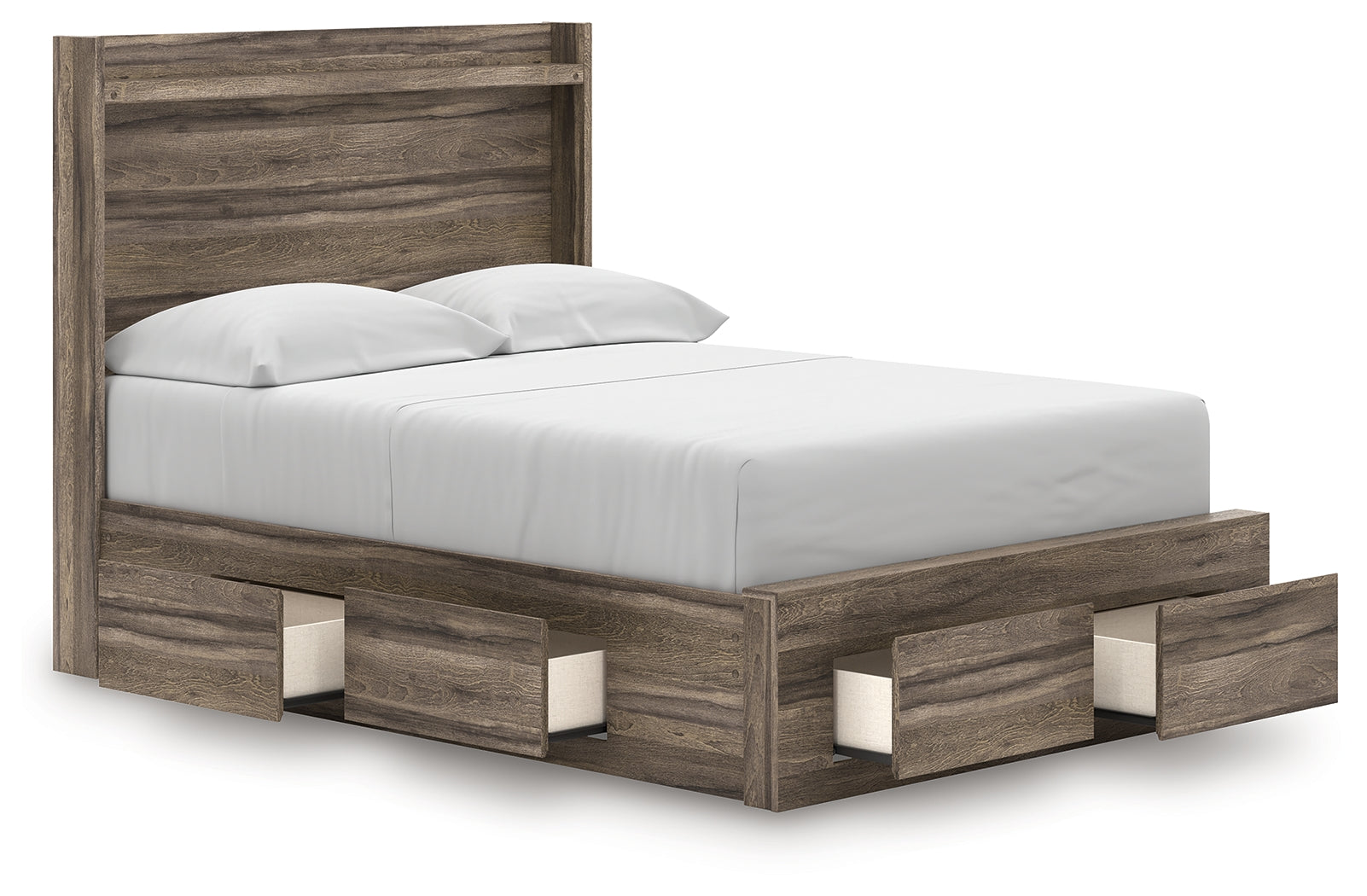 Elbrim Brown Full Panel Storage Bed, Dresser and Mirror (Online Special Price) - Ornate Home