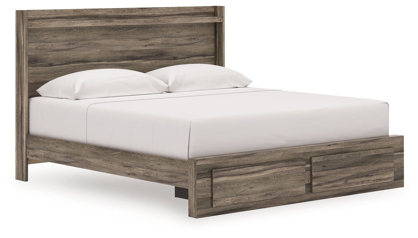 Elbrim Brown King Panel Storage Bed, Chest and Nightstand - Ornate Home