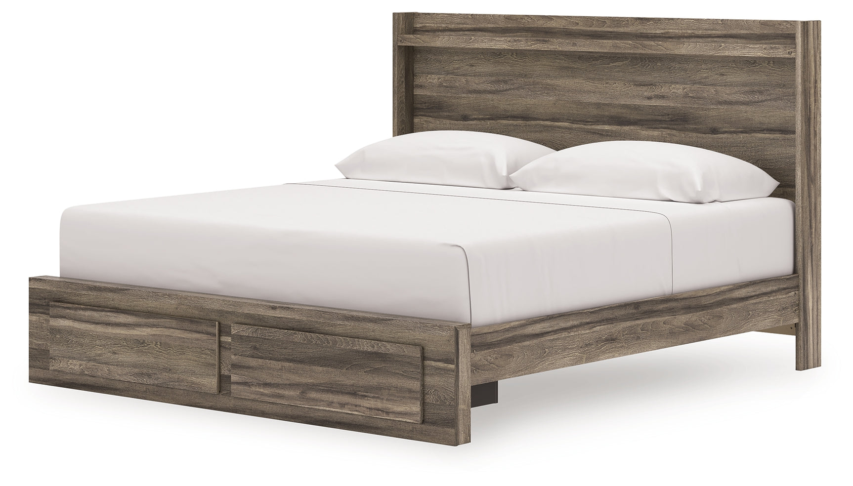 Elbrim Brown King Panel Storage Bed, Chest and Nightstand - Ornate Home