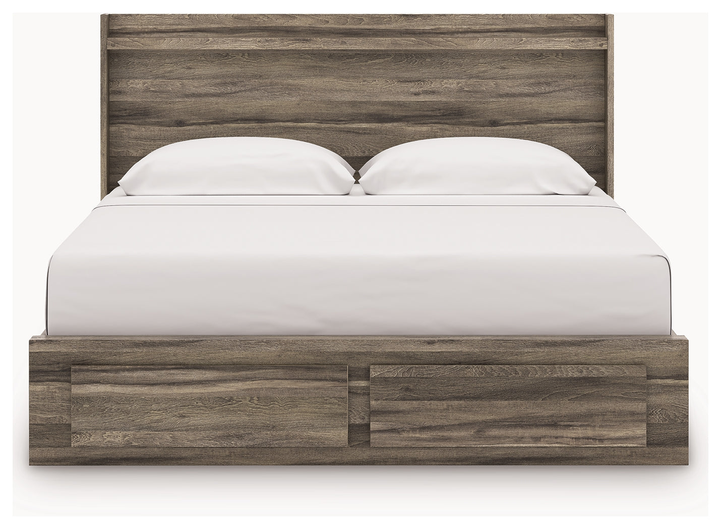 Elbrim Brown King Panel Storage Bedroom Set with Dresser and Nightstand (Online Special Price) - Ornate Home