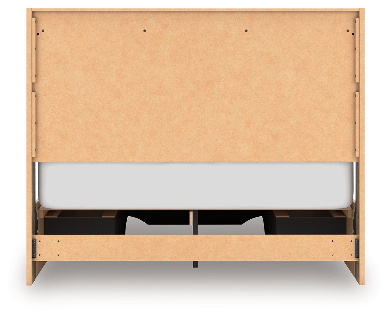 Elbrim Brown Queen Panel 6 Storage Bed, Dresser and Mirror - Ornate Home