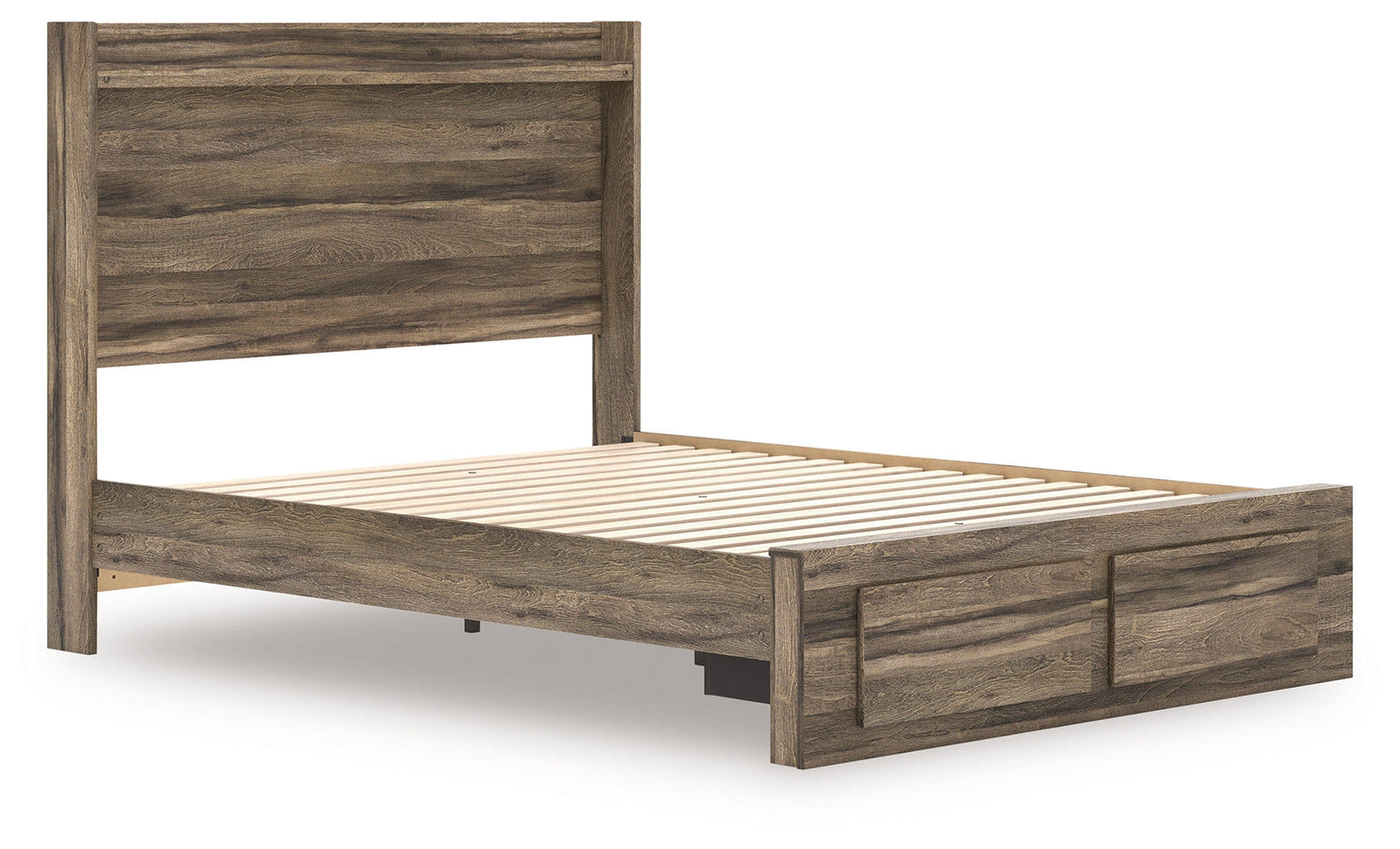 Elbrim Brown Queen Panel Storage Bedroom Set with Dresser, Mirror and Nightstand (Online Special Price) - Ornate Home