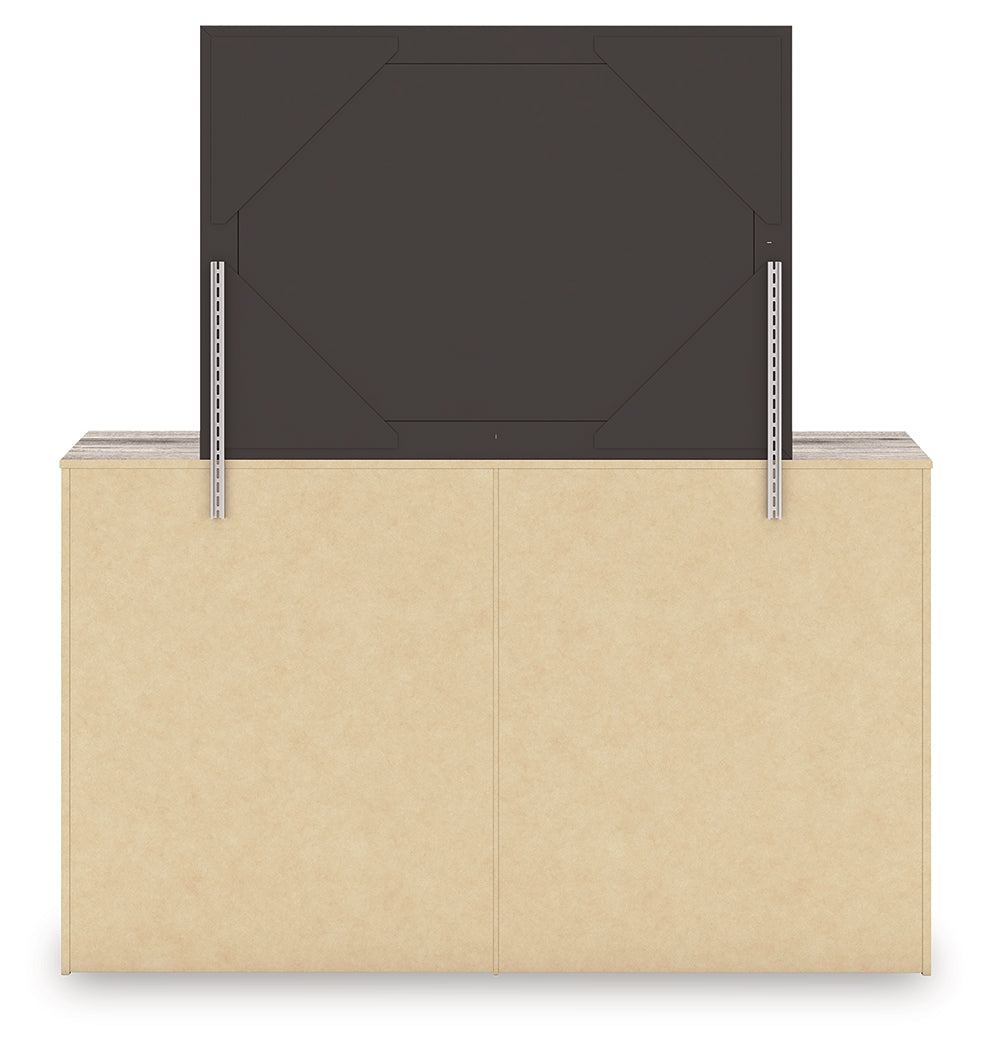 Elbrim Brown Queen Panel Storage Bedroom Set with Dresser, Mirror and Nightstand - Ornate Home