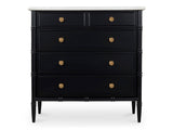 Eleanor Black 5 Drawer Chest - Ornate Home