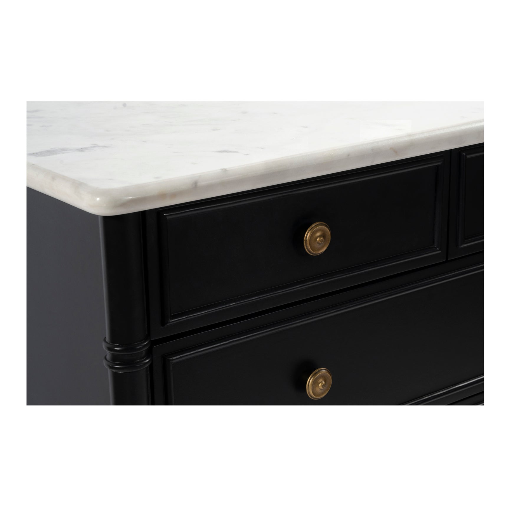 Eleanor Black 5 Drawer Chest - Ornate Home