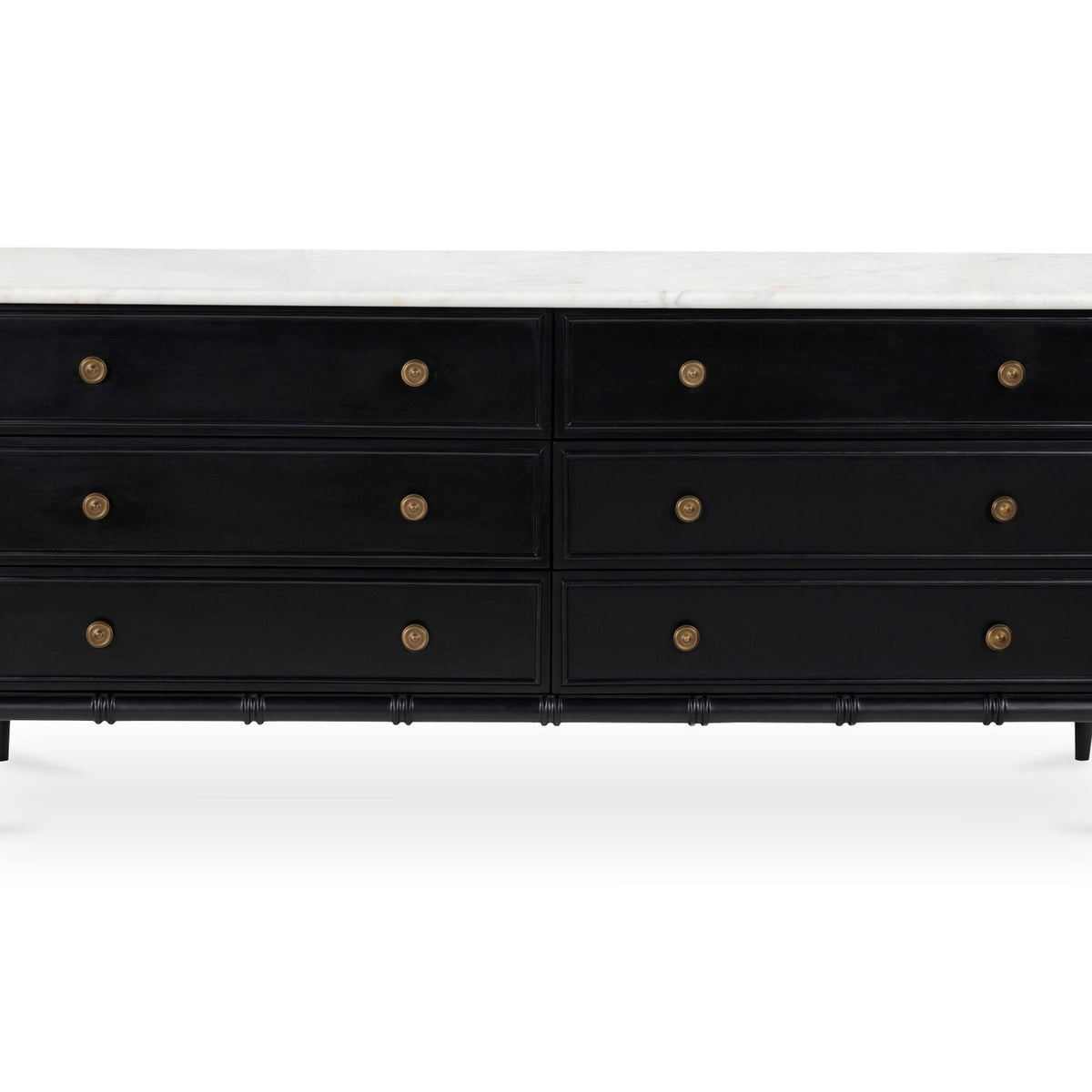 black matte dresser Living Essentials Hillsdale Kincaid 6 Drawer Dresser