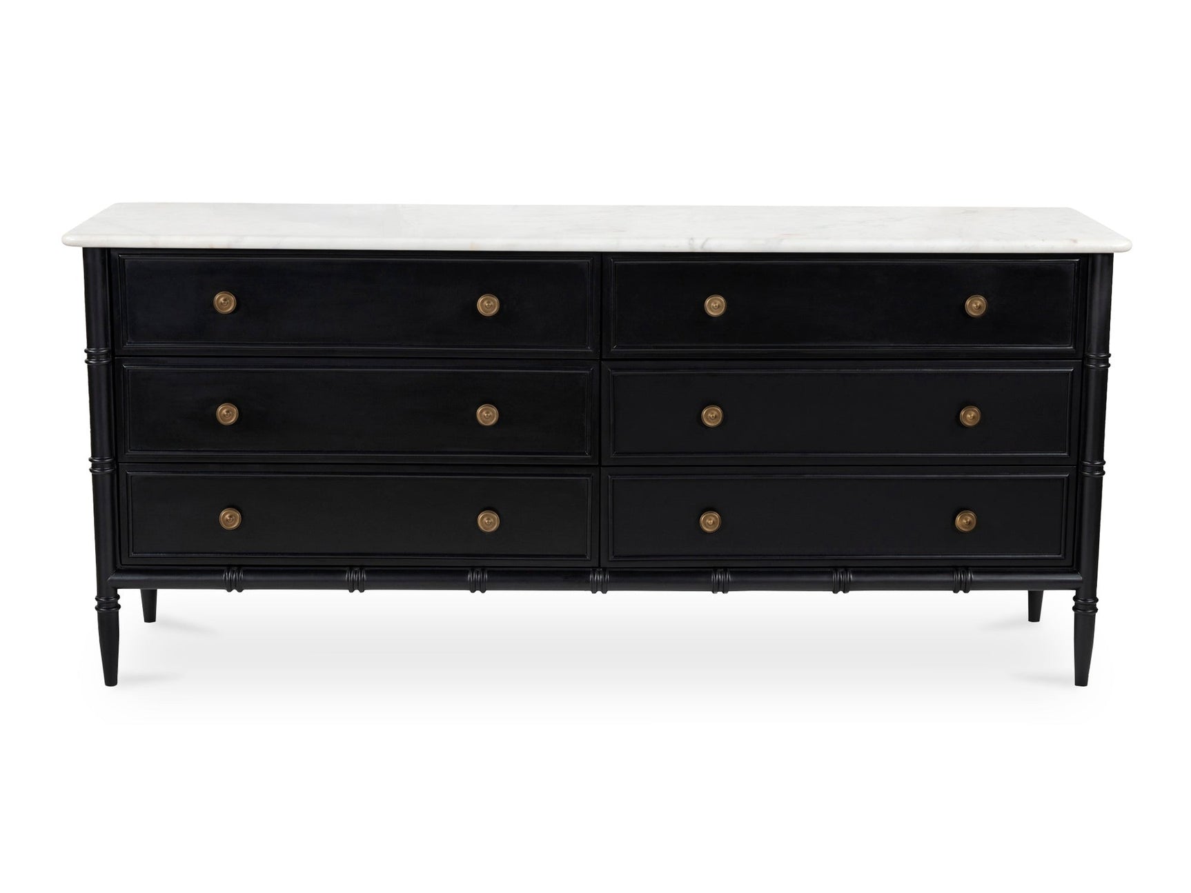 Eleanor Black 6 Drawer Dresser - Ornate Home