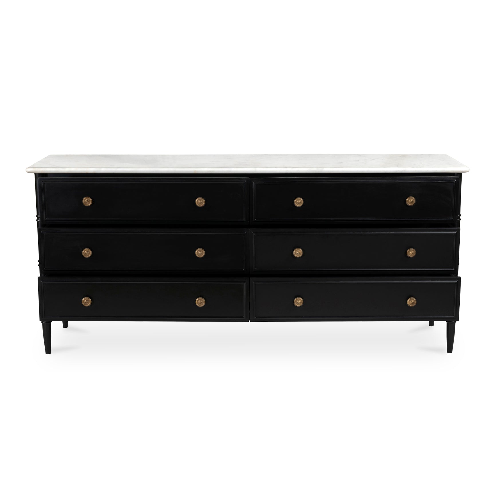 Eleanor Black 6 Drawer Dresser - Ornate Home