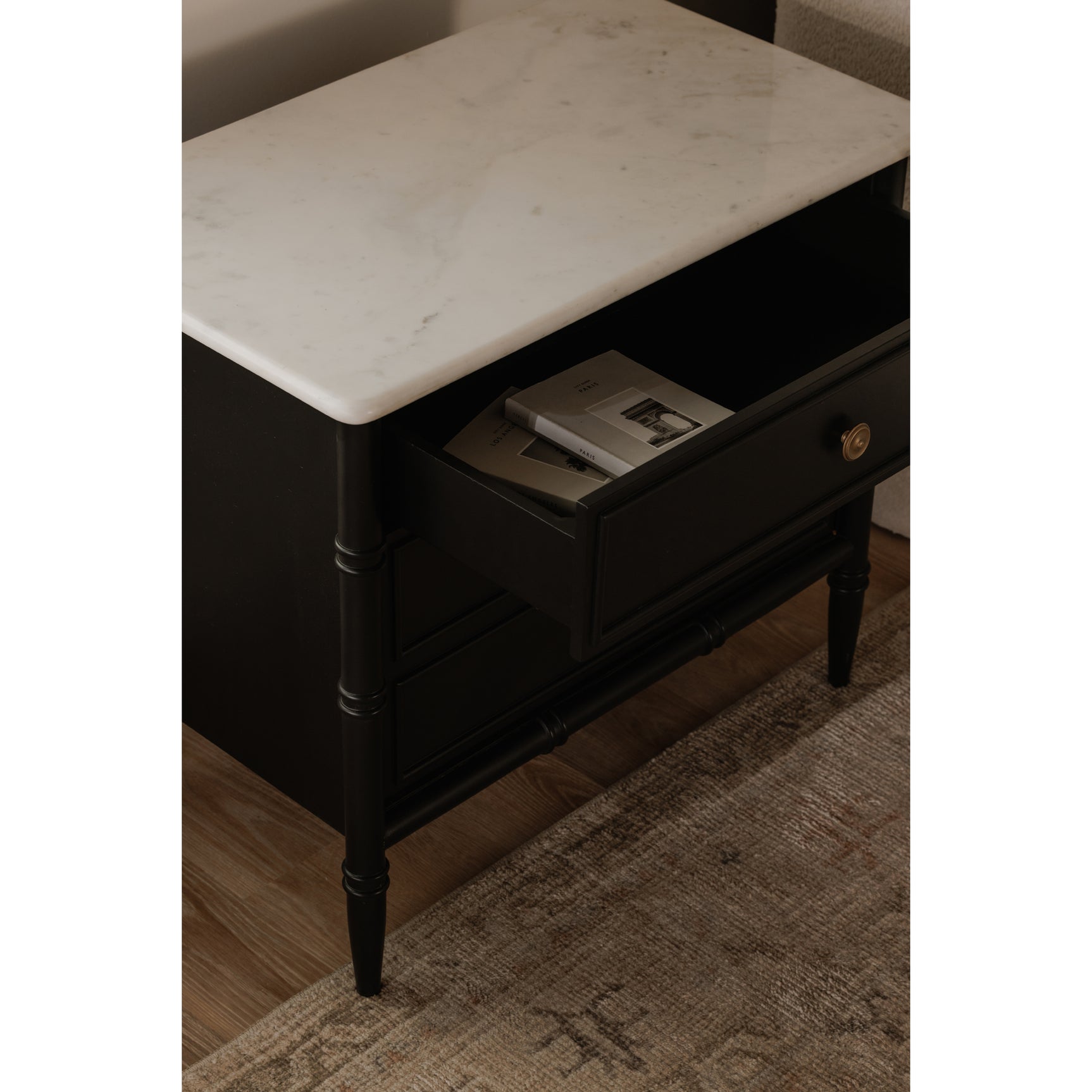 Eleanor Black Nightstand - Ornate Home