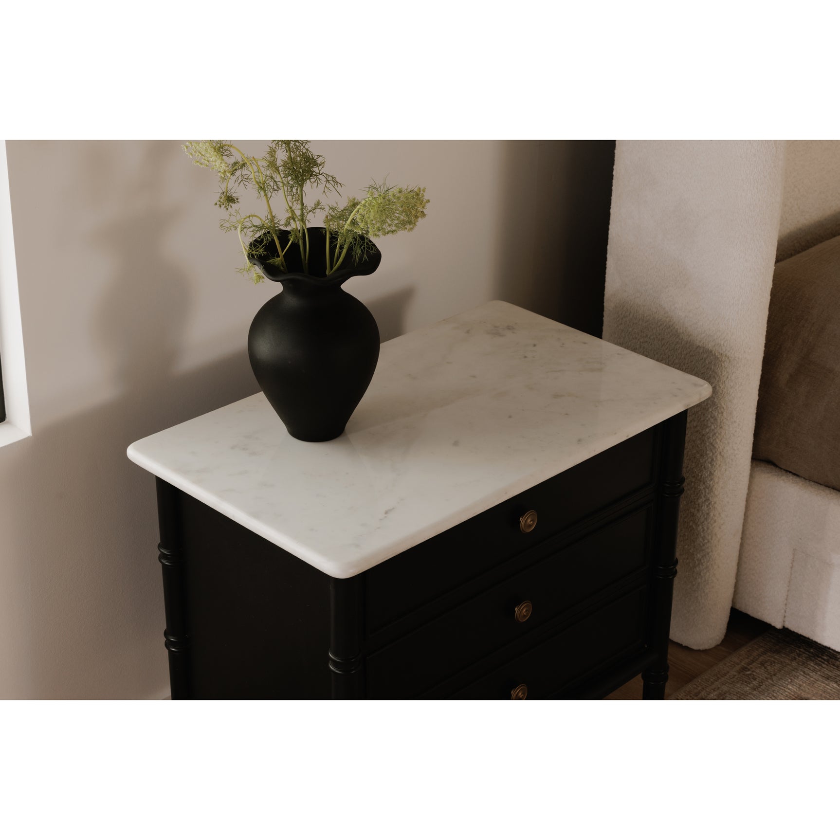 Eleanor Black Nightstand - Ornate Home