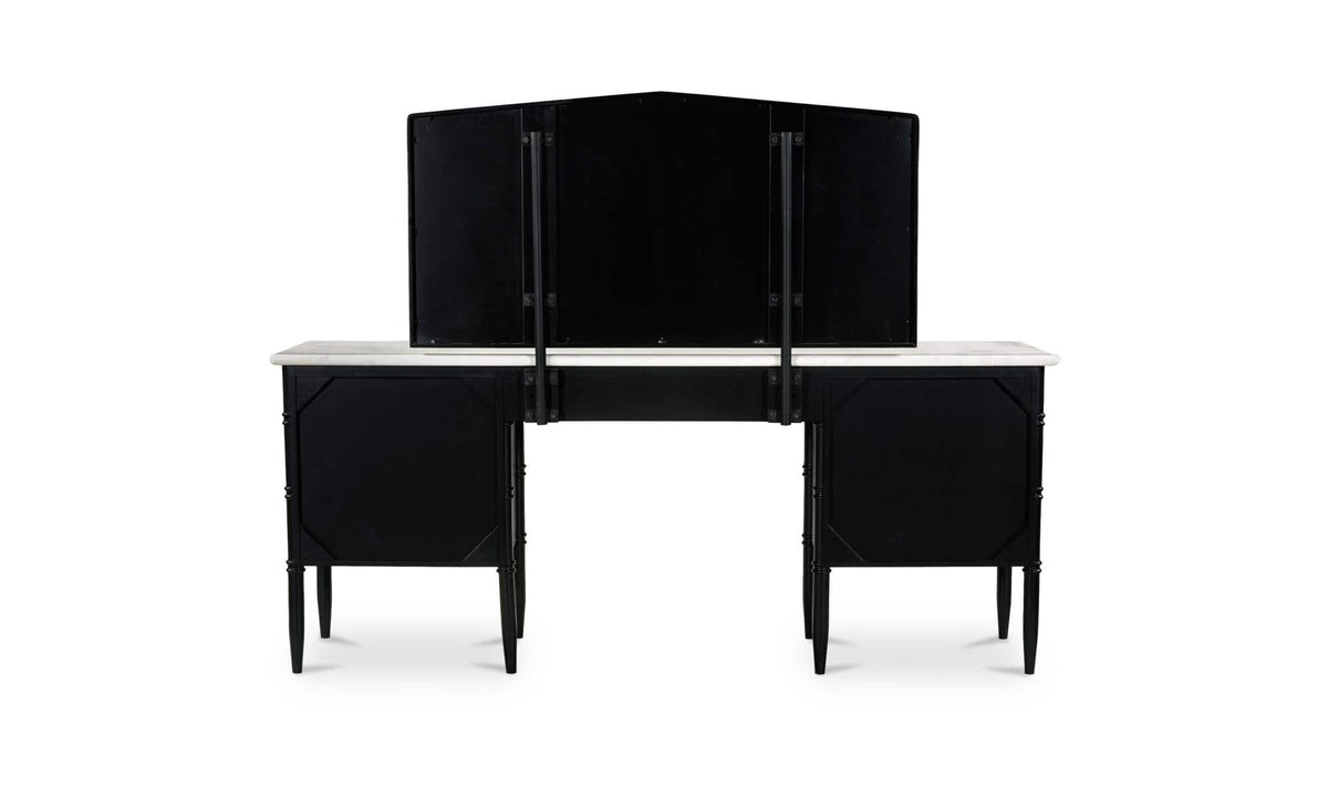 Eleanor Black Vanity Desk - Ornate Home