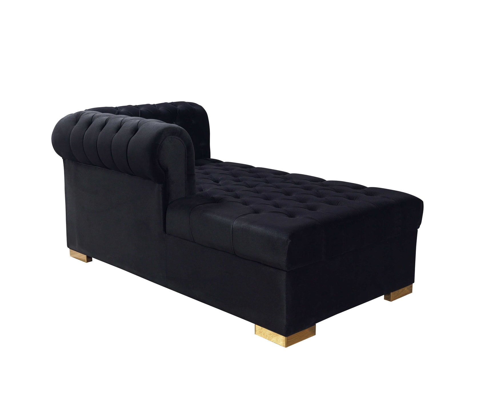 Eleanor Black Velvet Double Chaise Sectional Sofa - Ornate Home