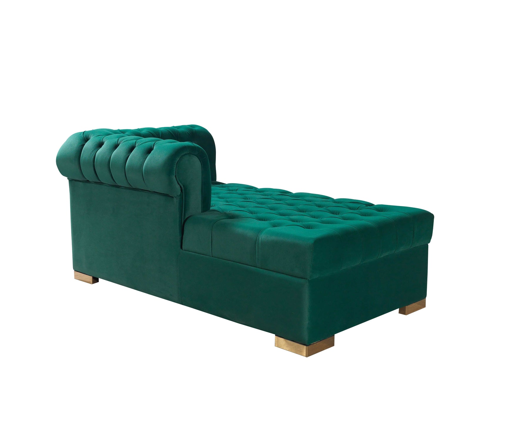 Eleanor Green Velvet Double Chaise Sectional Sofa - Ornate Home