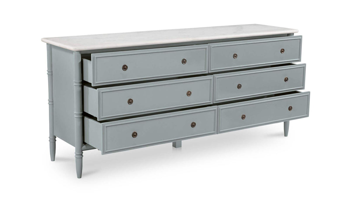 Eleanor Light Blue 6 Drawer Dresser - Ornate Home