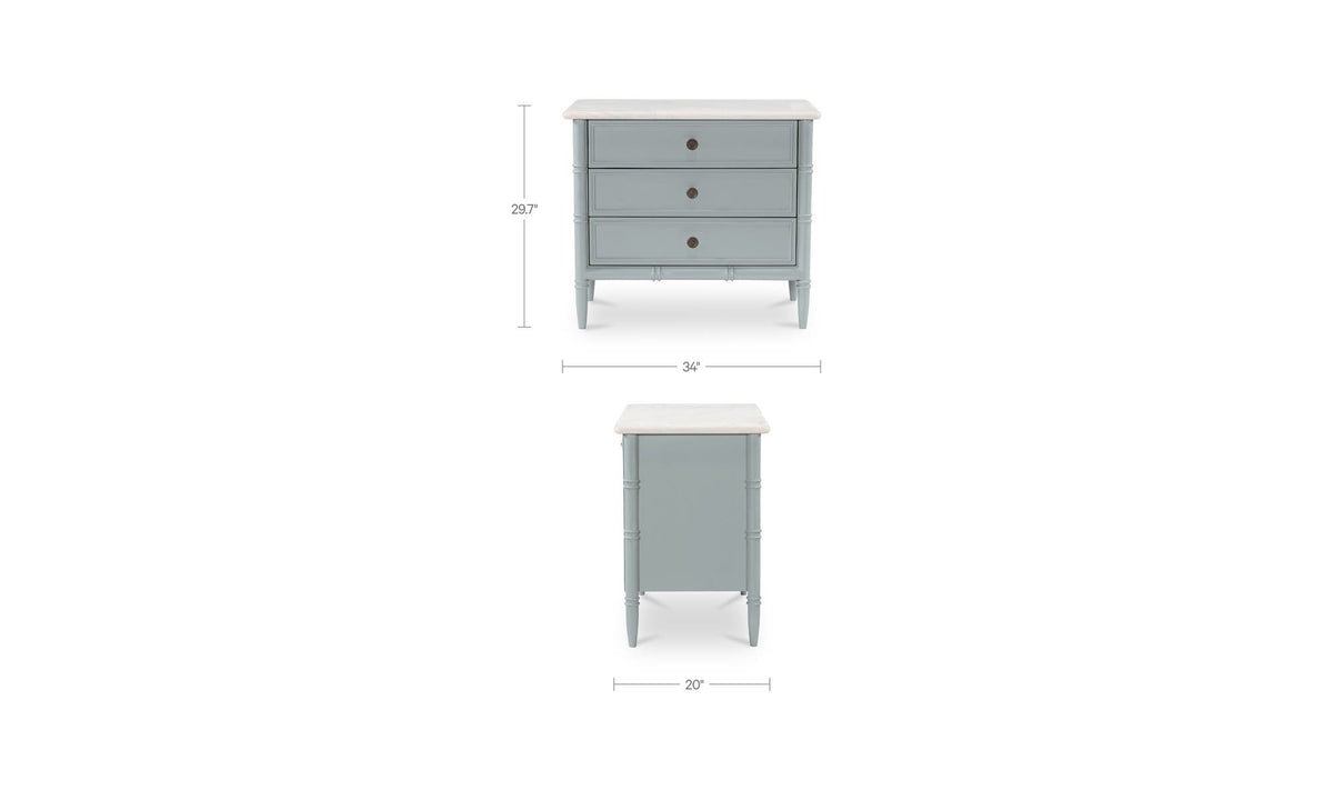 Eleanor Light Blue Nightstand - Ornate Home