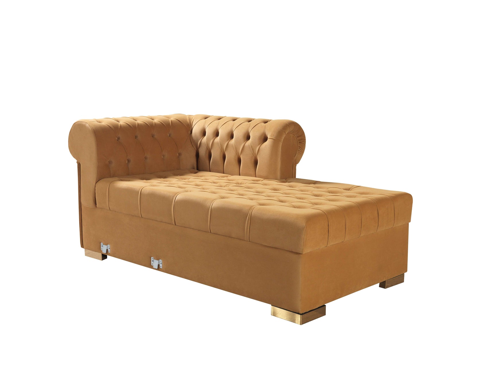Eleanor Mustard/Gold Velvet Double Chaise Sectional Sofa - Ornate Home