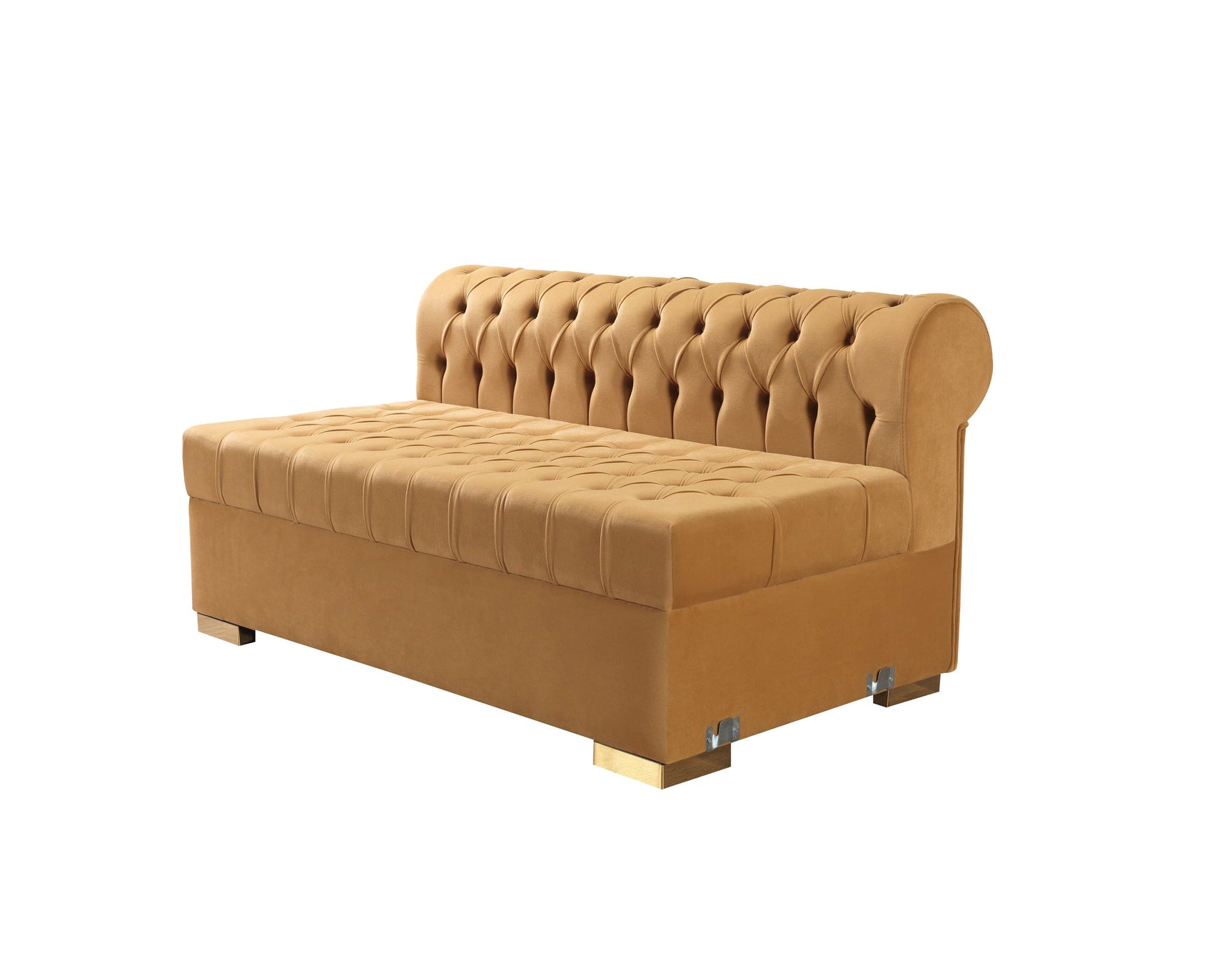 Eleanor Mustard/Gold Velvet Double Chaise Sectional Sofa - Ornate Home