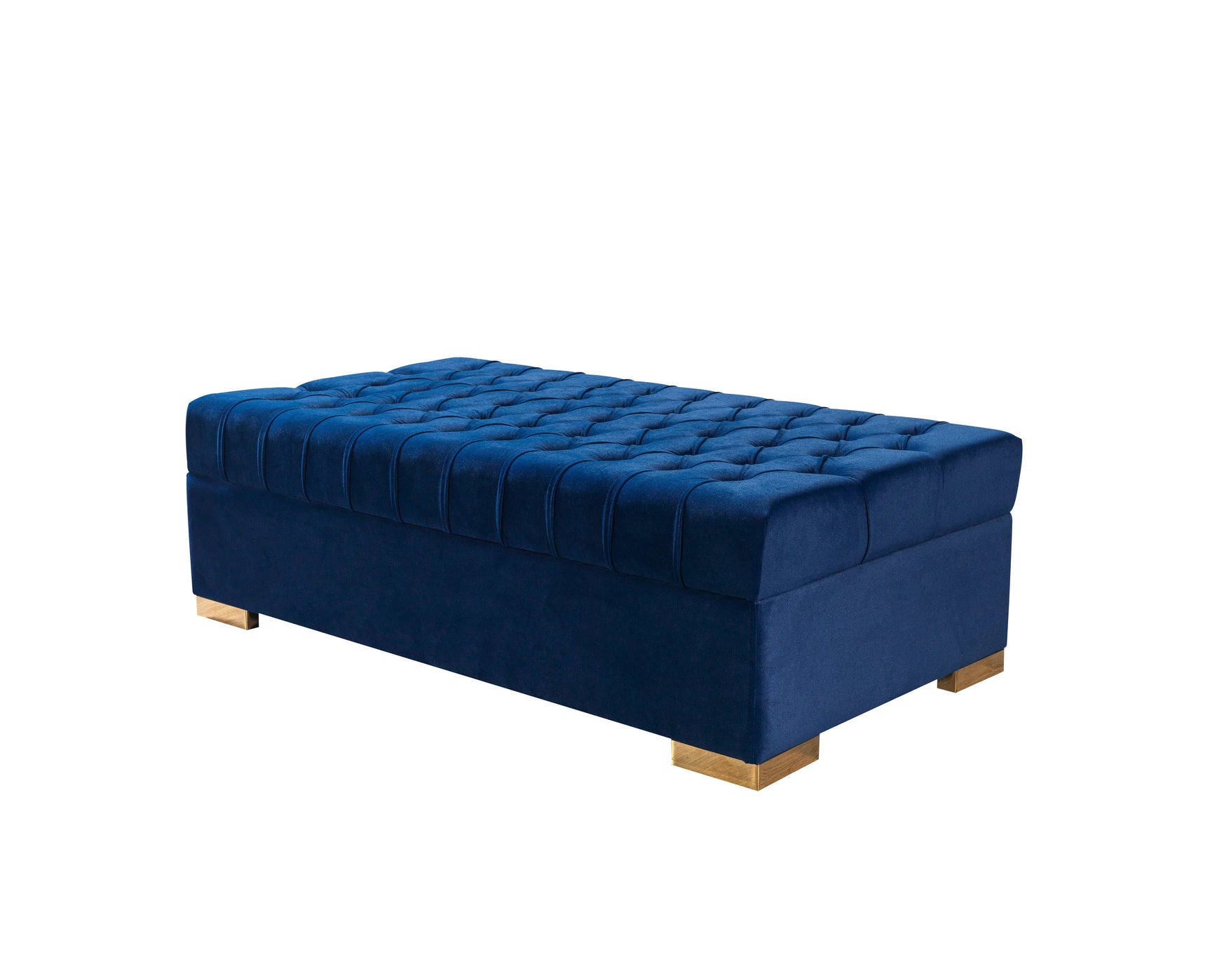 Eleanor Navy Velvet Double Chaise Sectional Sofa - Ornate Home