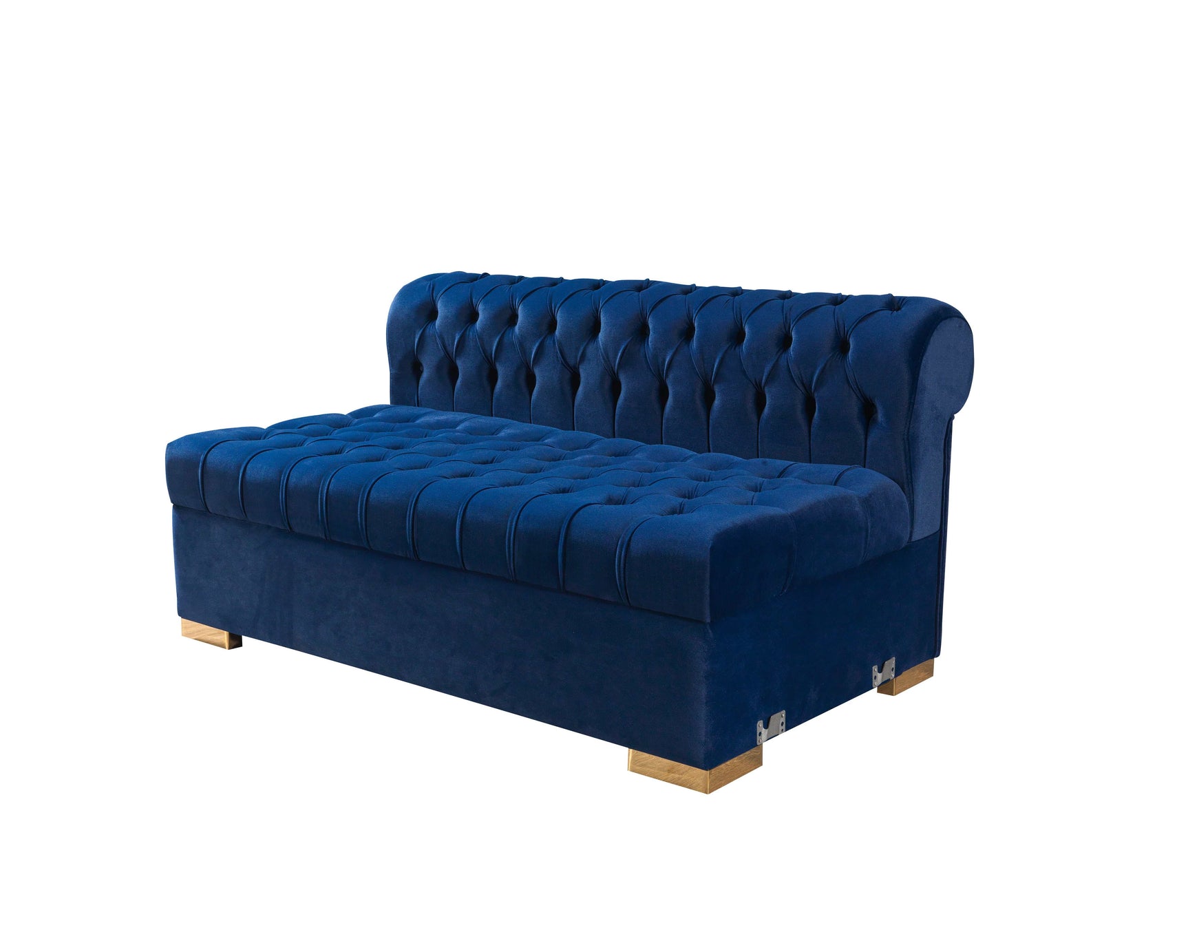 Eleanor Navy Velvet Double Chaise Sectional Sofa - Ornate Home