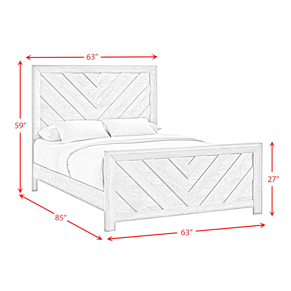 Eleanor White 3-Piece Queen Panel Bedroom Set - Ornate Home