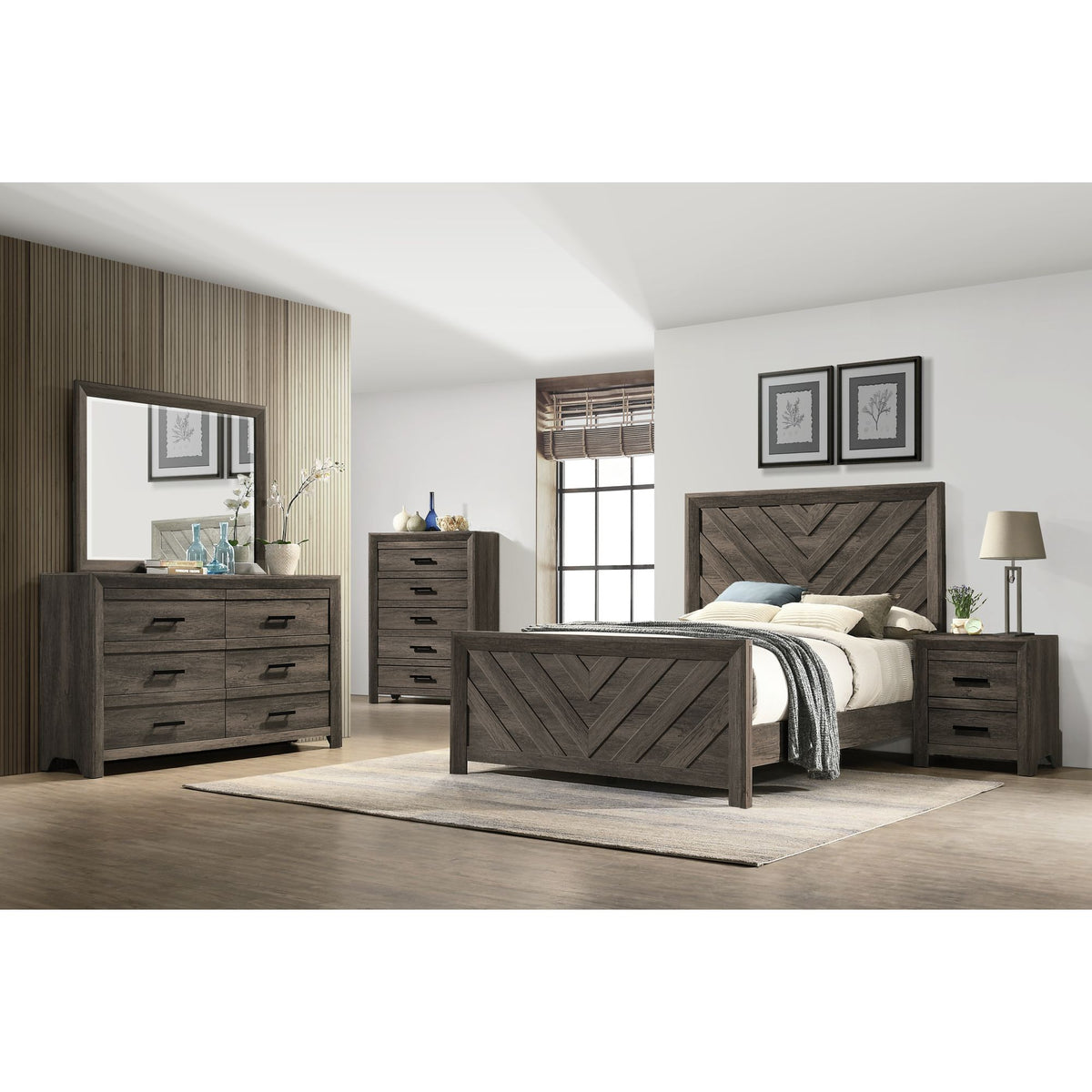 Eleanor Mocha Grey Full Bed - Ornate Home